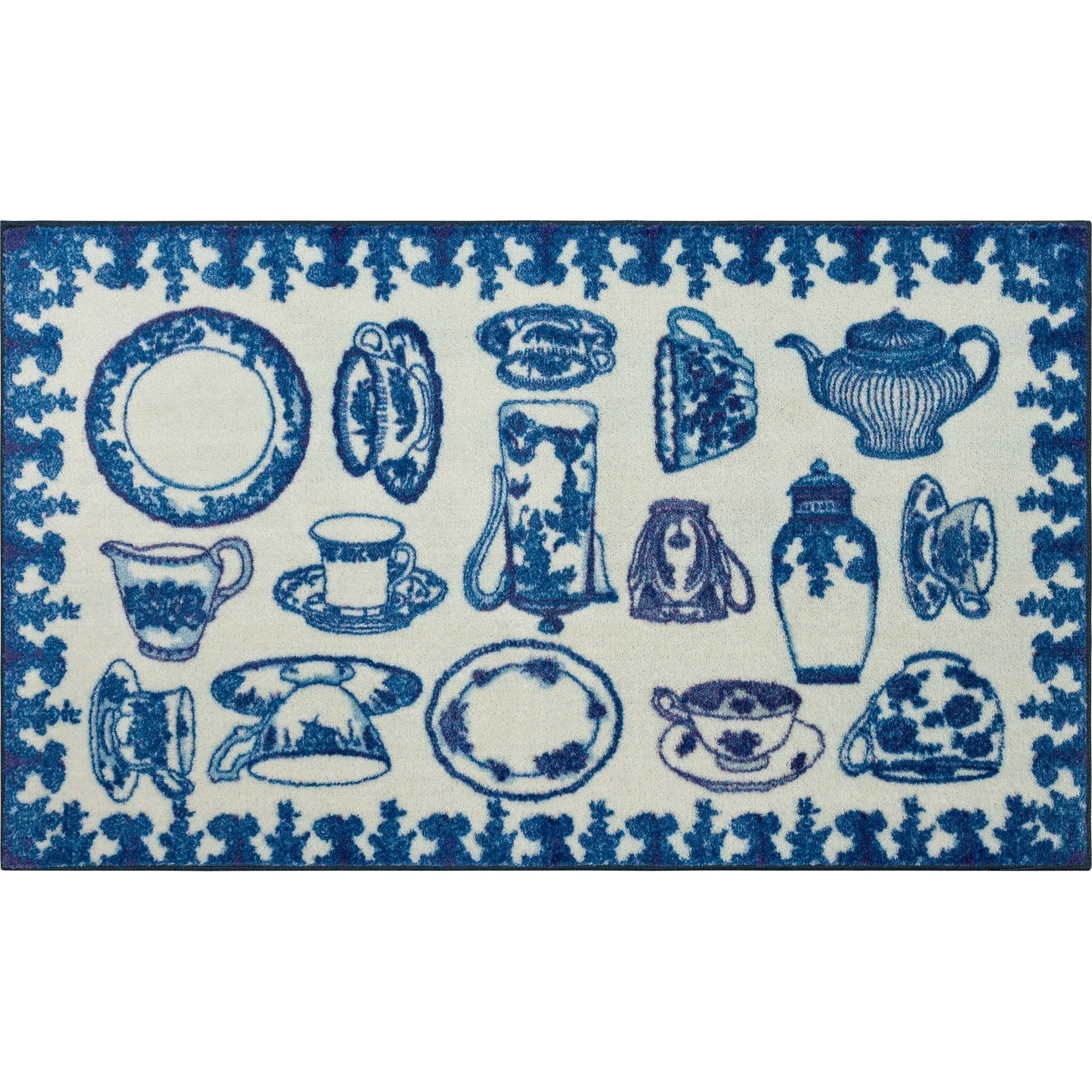 Mohawk Home Delicate Blues Kitchen Mat Scatter Kitchen Mat