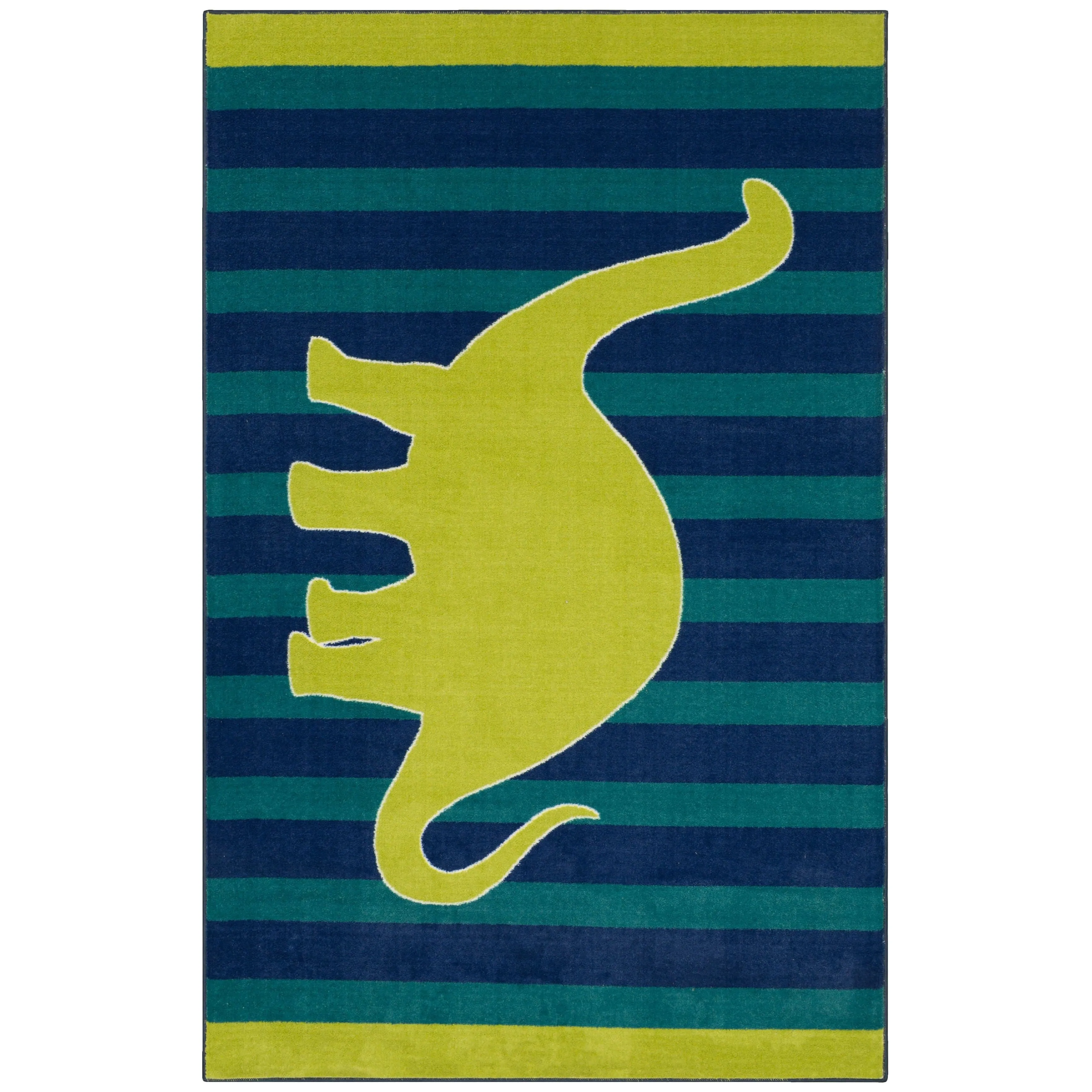 Mohawk Home Friendly Dinosaur Blue/Green Kids Area Rug