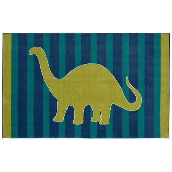 Mohawk Home Friendly Dinosaur Blue/Green Kids Area Rug
