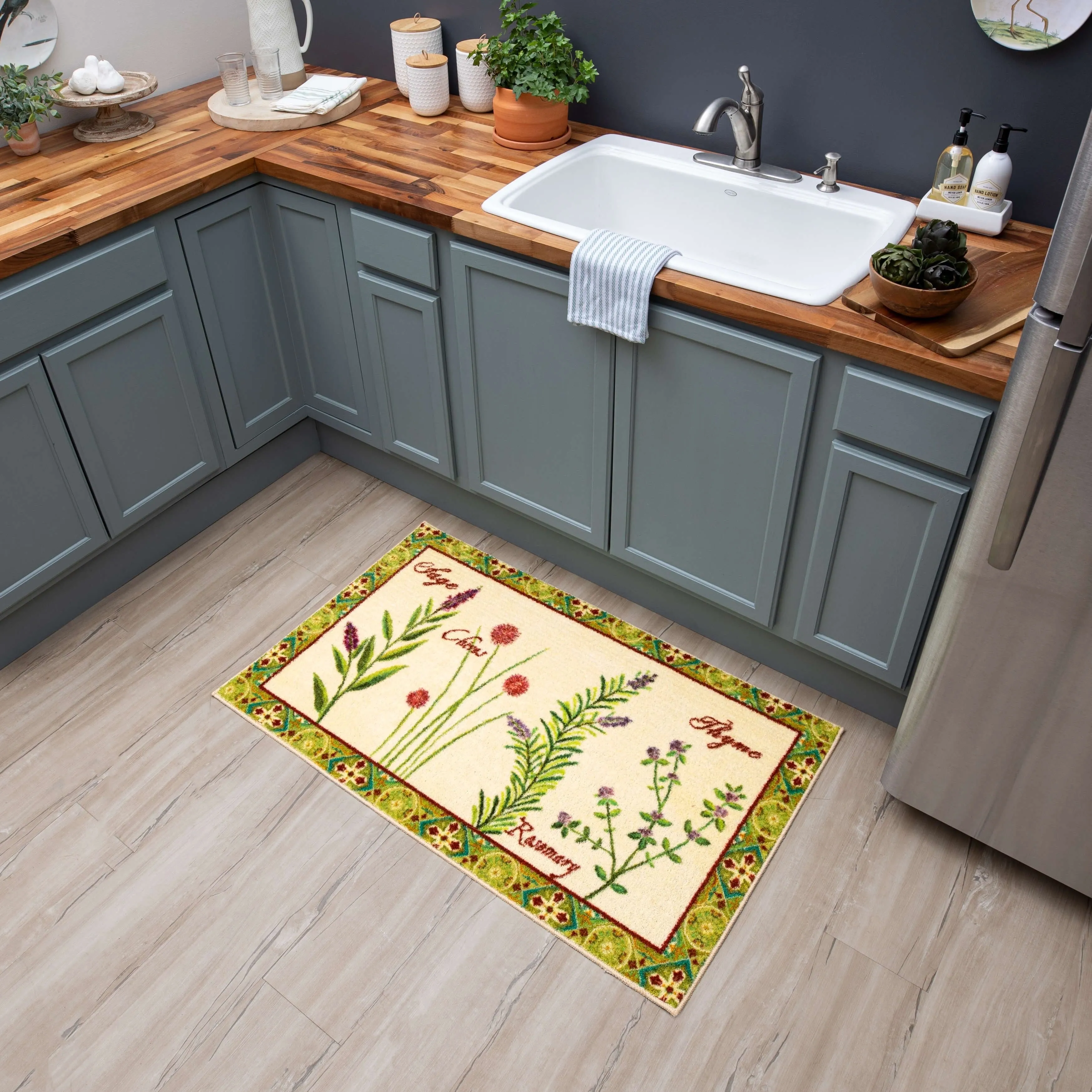 Mohawk Home Herb Garden Accent Kitchen Mat