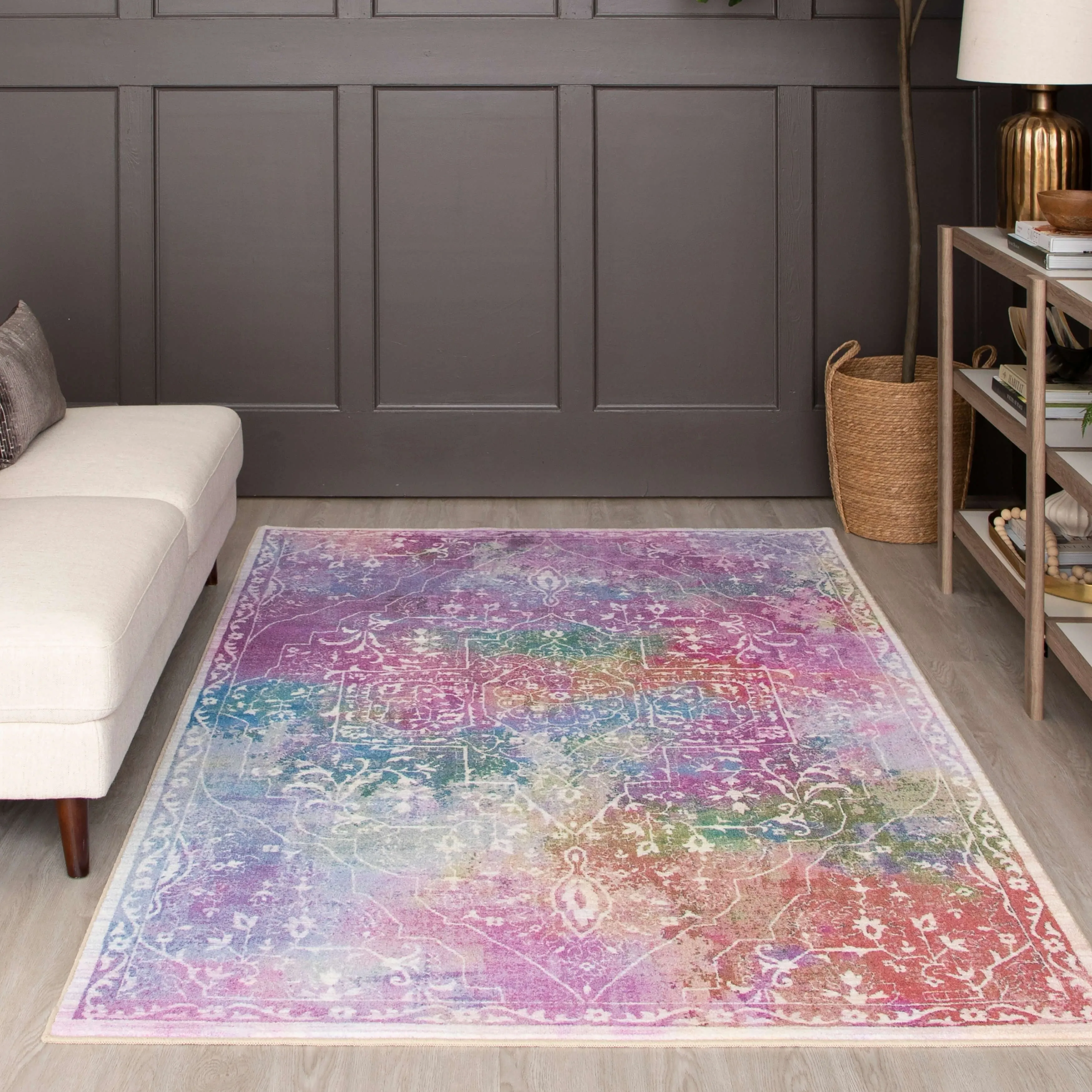 Mohawk Home Rowland Tribal Boho Abstract Medallion Area Rug