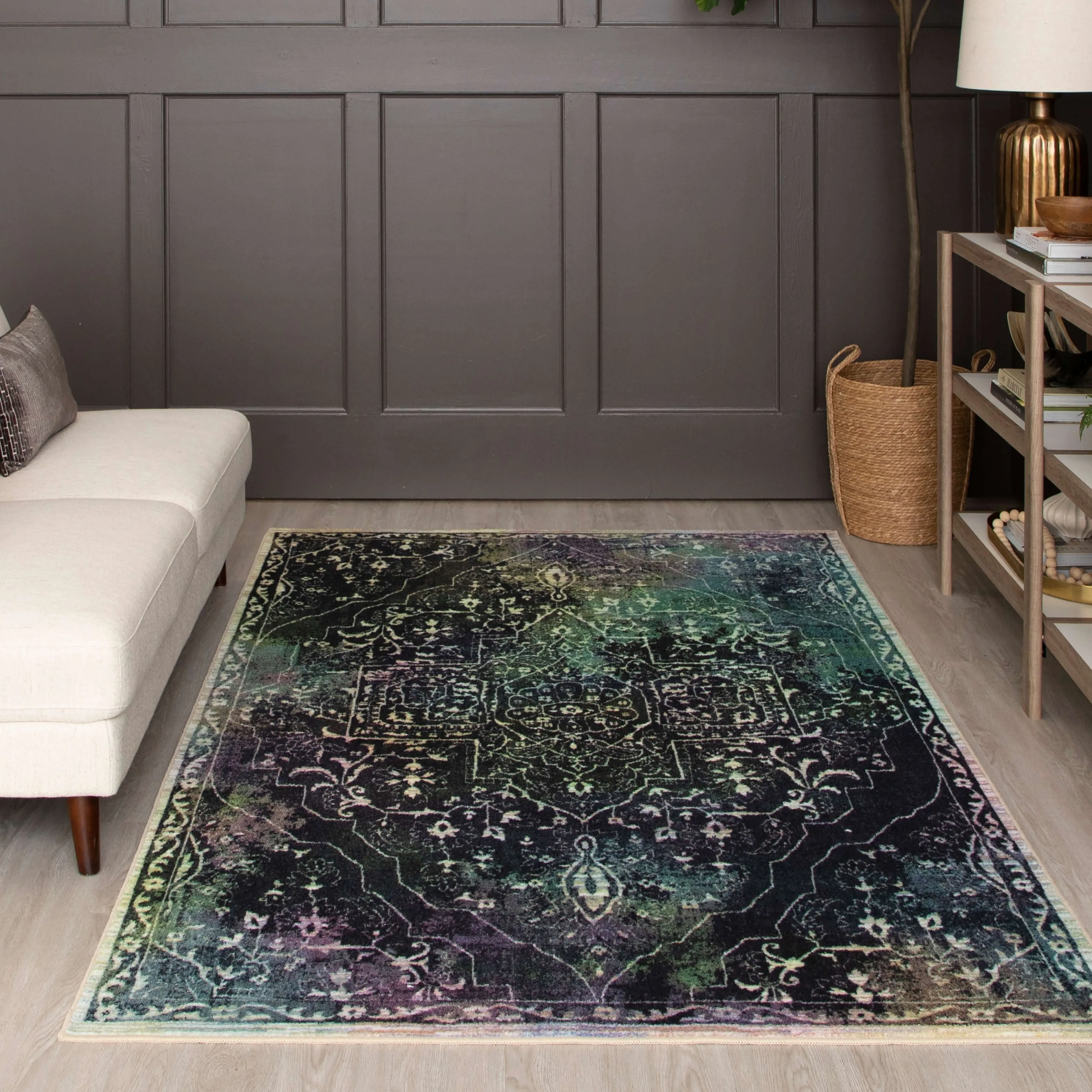 Mohawk Home Rowland Tribal Boho Abstract Medallion Area Rug