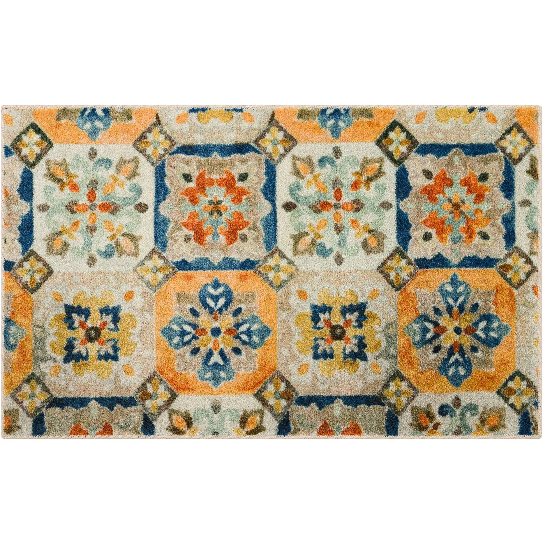 Mohawk Home Watercolor Tiles Accent Kitchen Mat