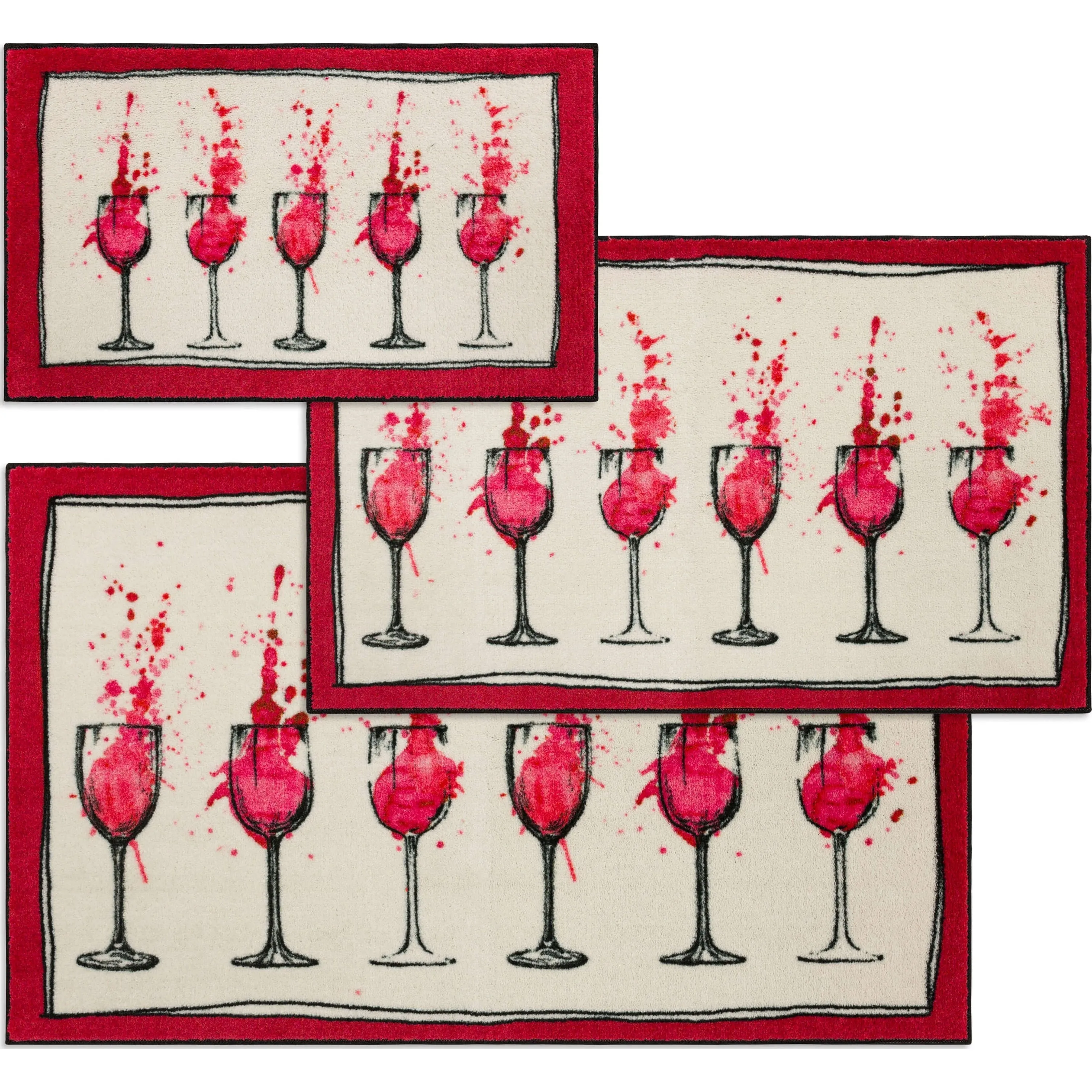 Mohawk Home Watercolor Wine Kitchen Kitchen Mat
