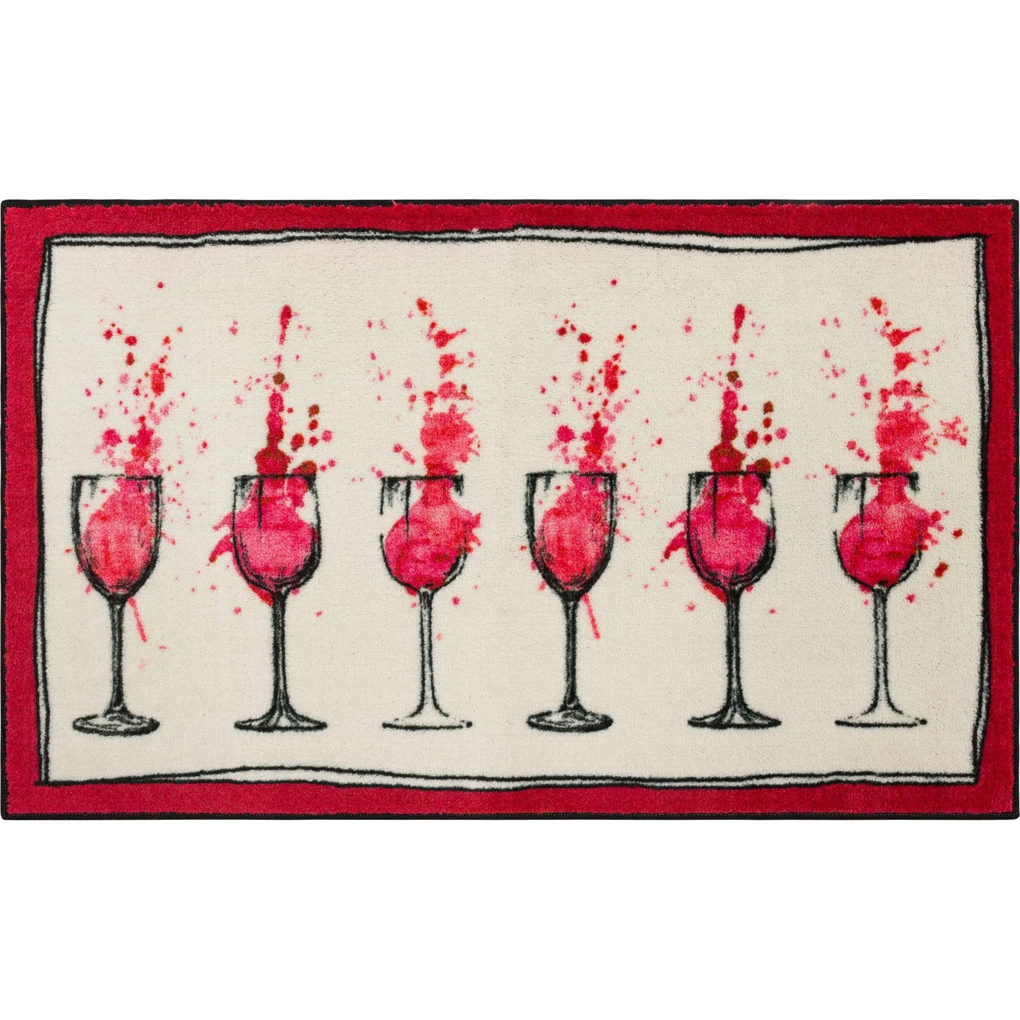 Mohawk Home Watercolor Wine Kitchen Kitchen Mat