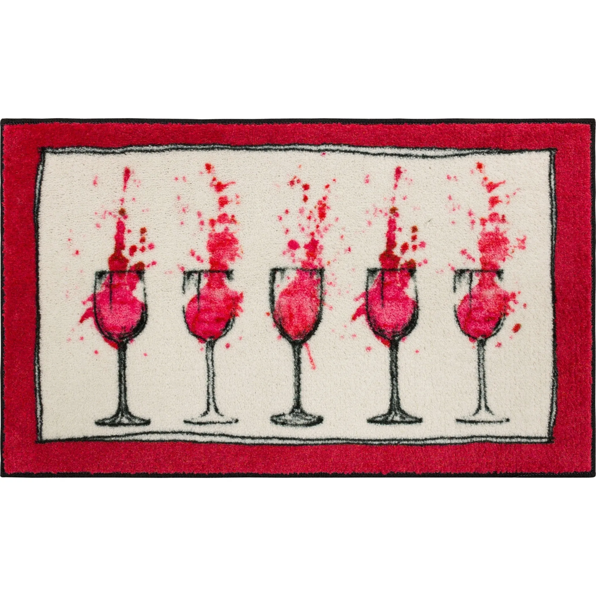 Mohawk Home Watercolor Wine Kitchen Kitchen Mat