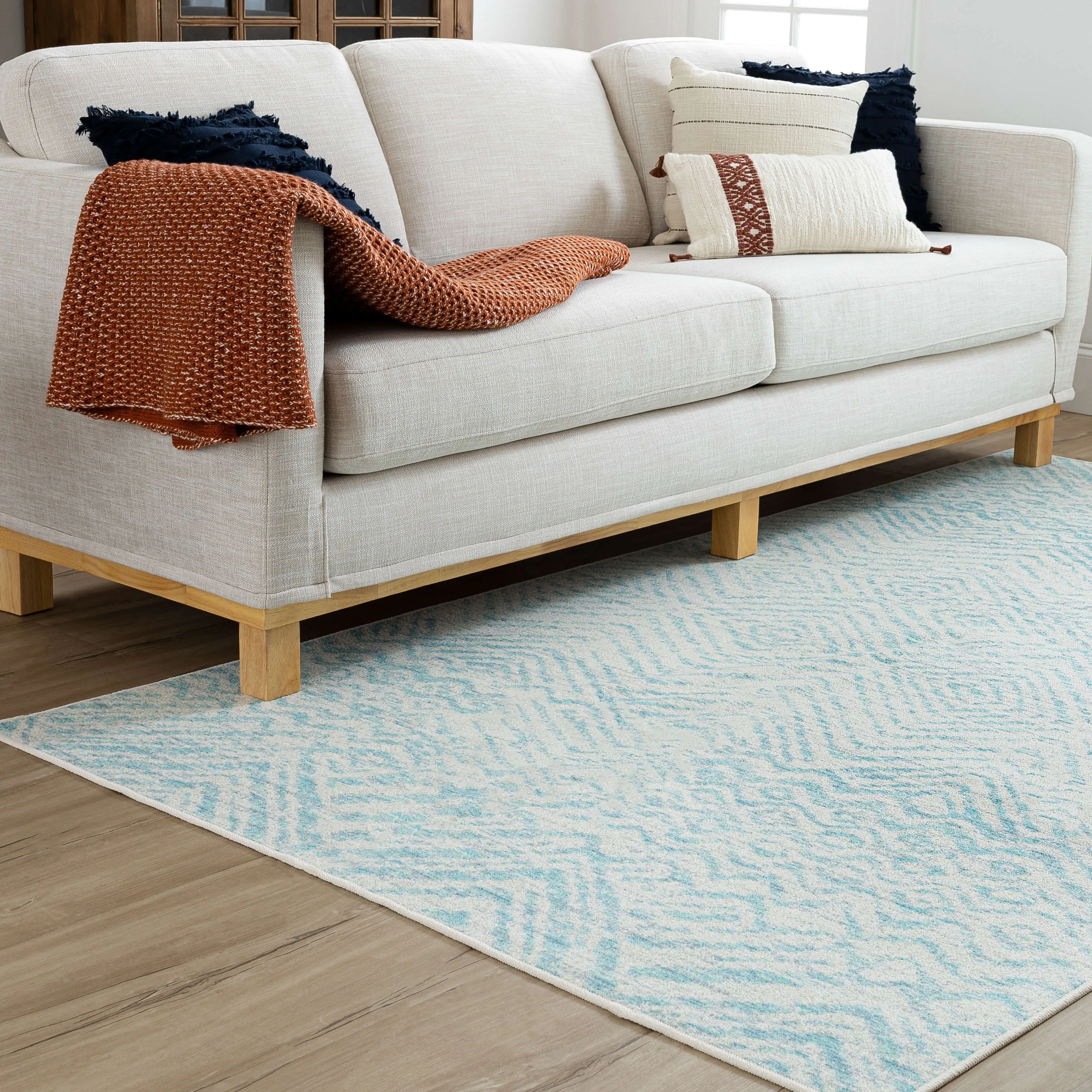 Mohawk Home Zig Zag Tribal Stripe Area Rug