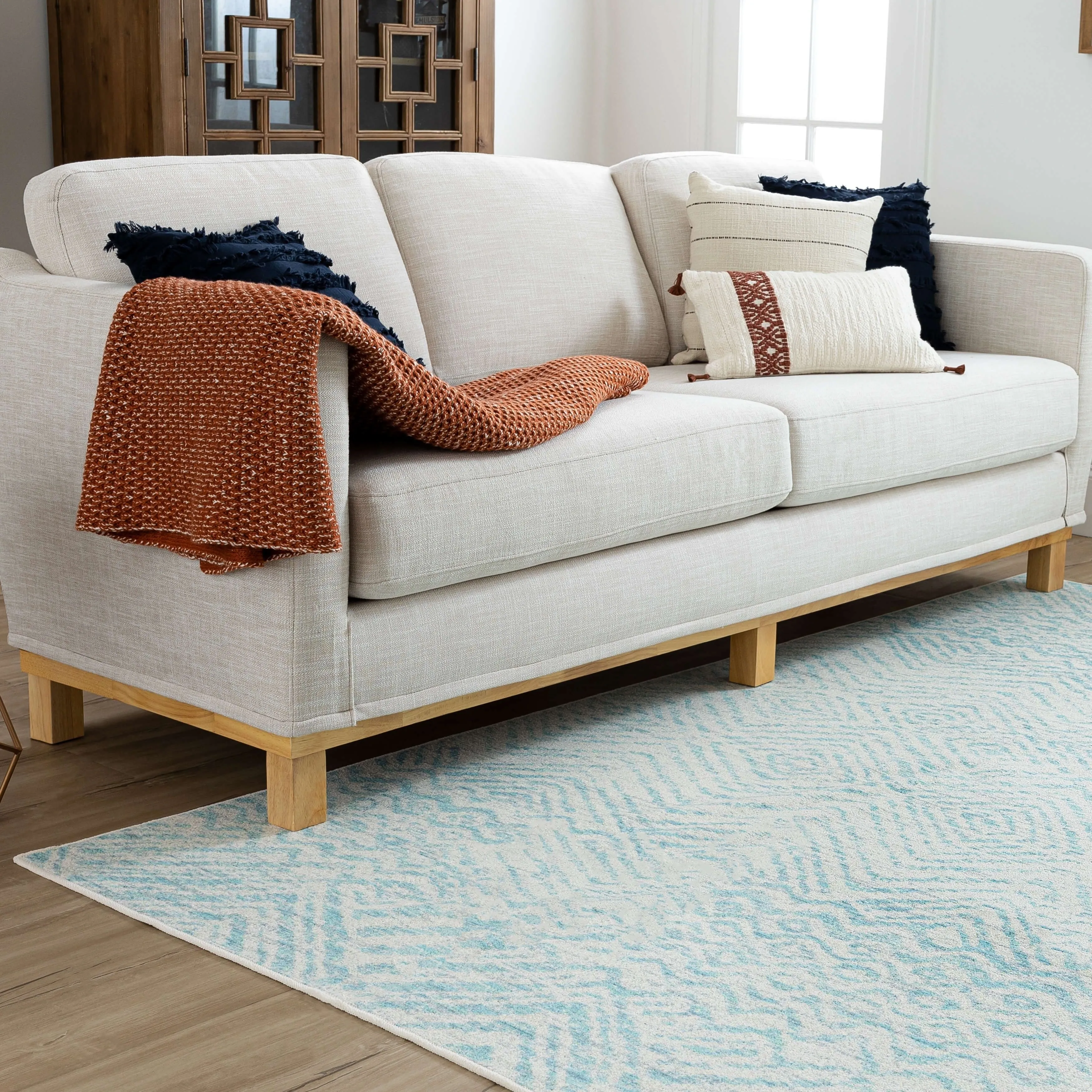 Mohawk Home Zig Zag Tribal Stripe Area Rug