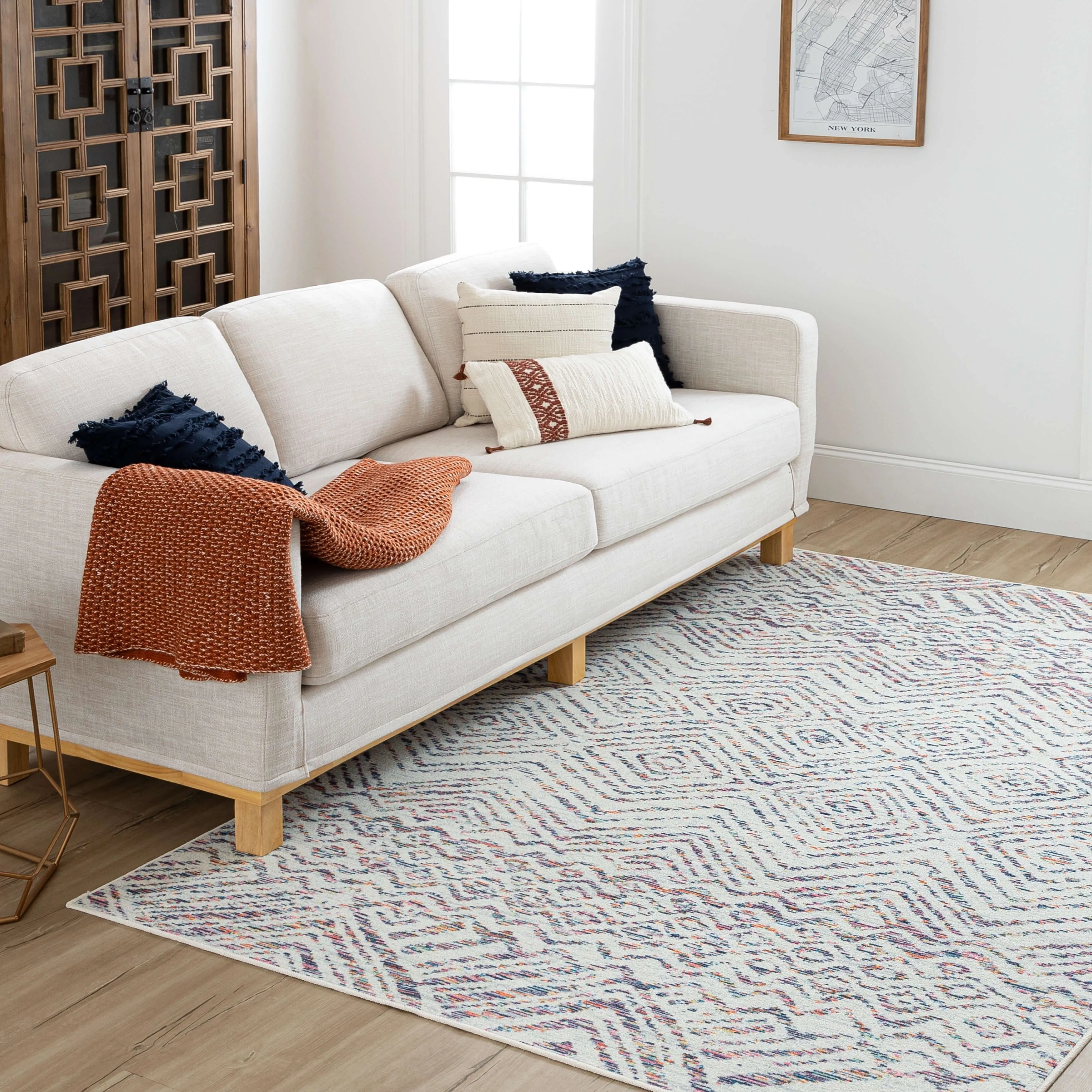 Mohawk Home Zig Zag Tribal Stripe Area Rug
