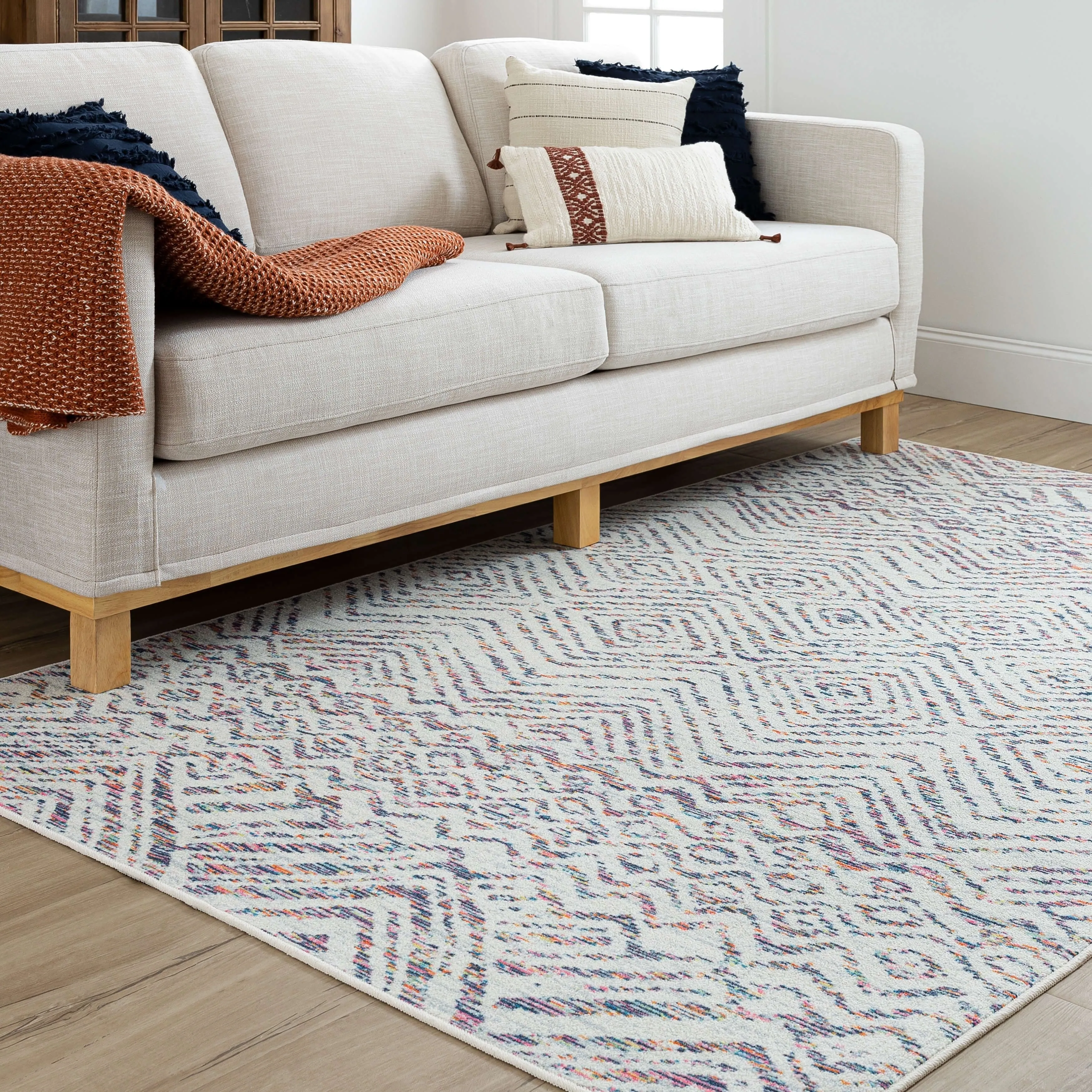Mohawk Home Zig Zag Tribal Stripe Area Rug