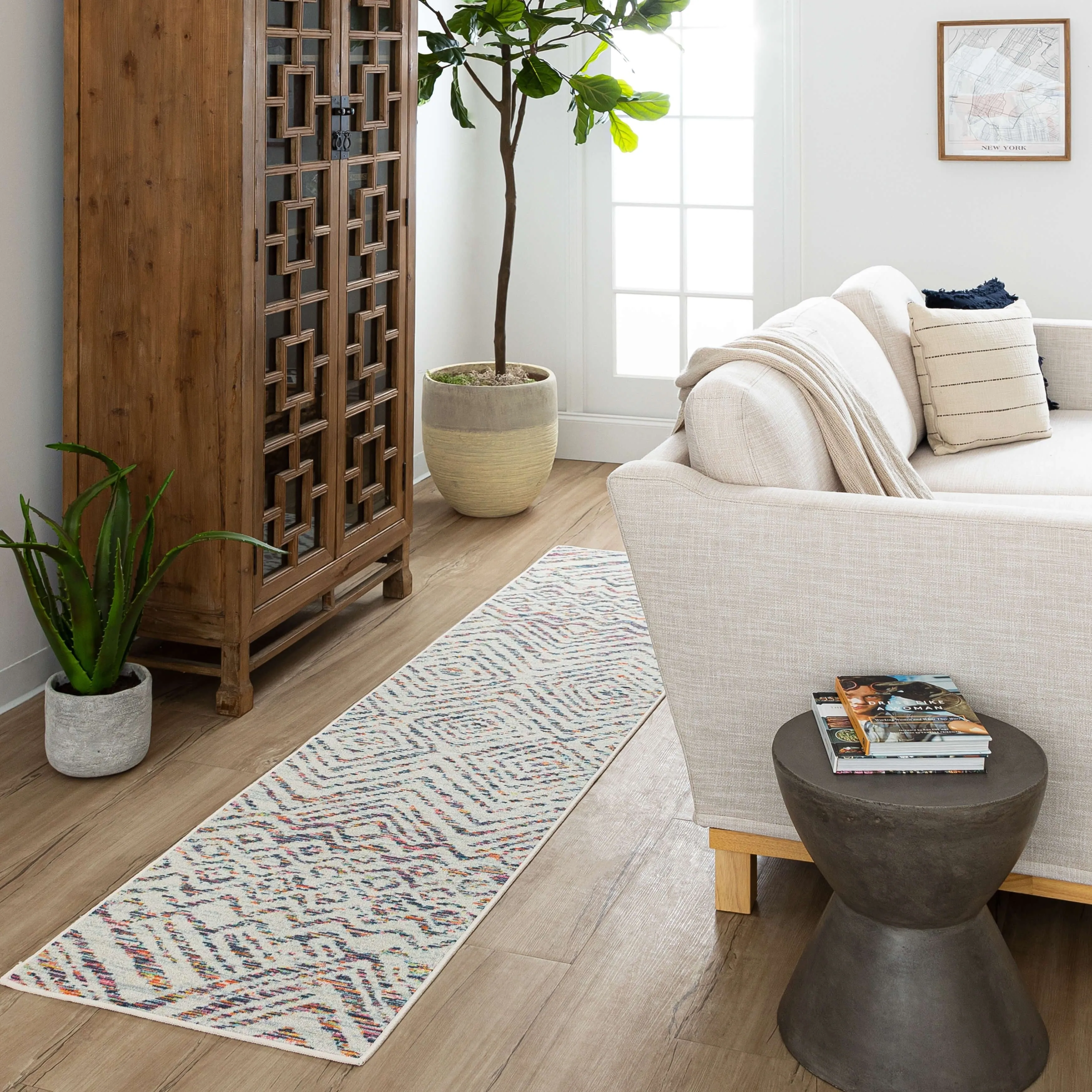 Mohawk Home Zig Zag Tribal Stripe Area Rug