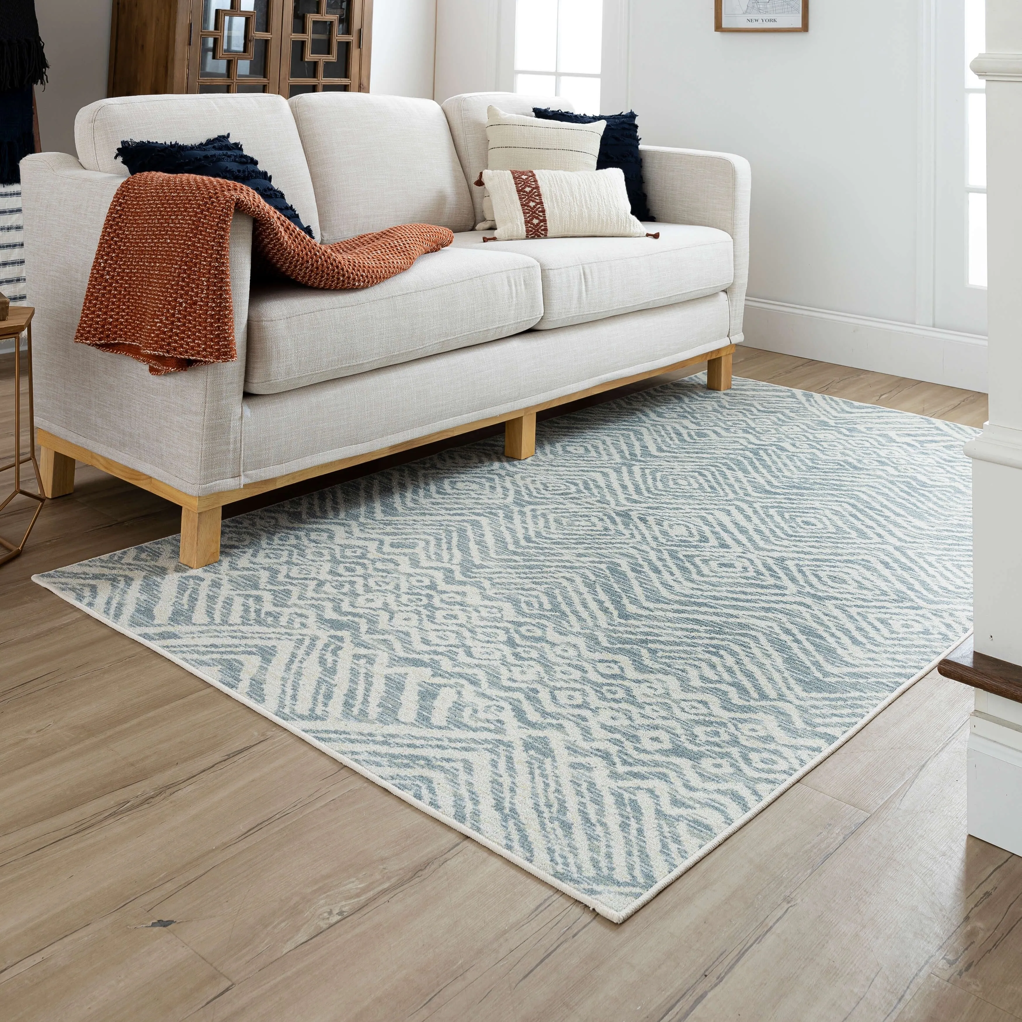 Mohawk Home Zig Zag Tribal Stripe Area Rug