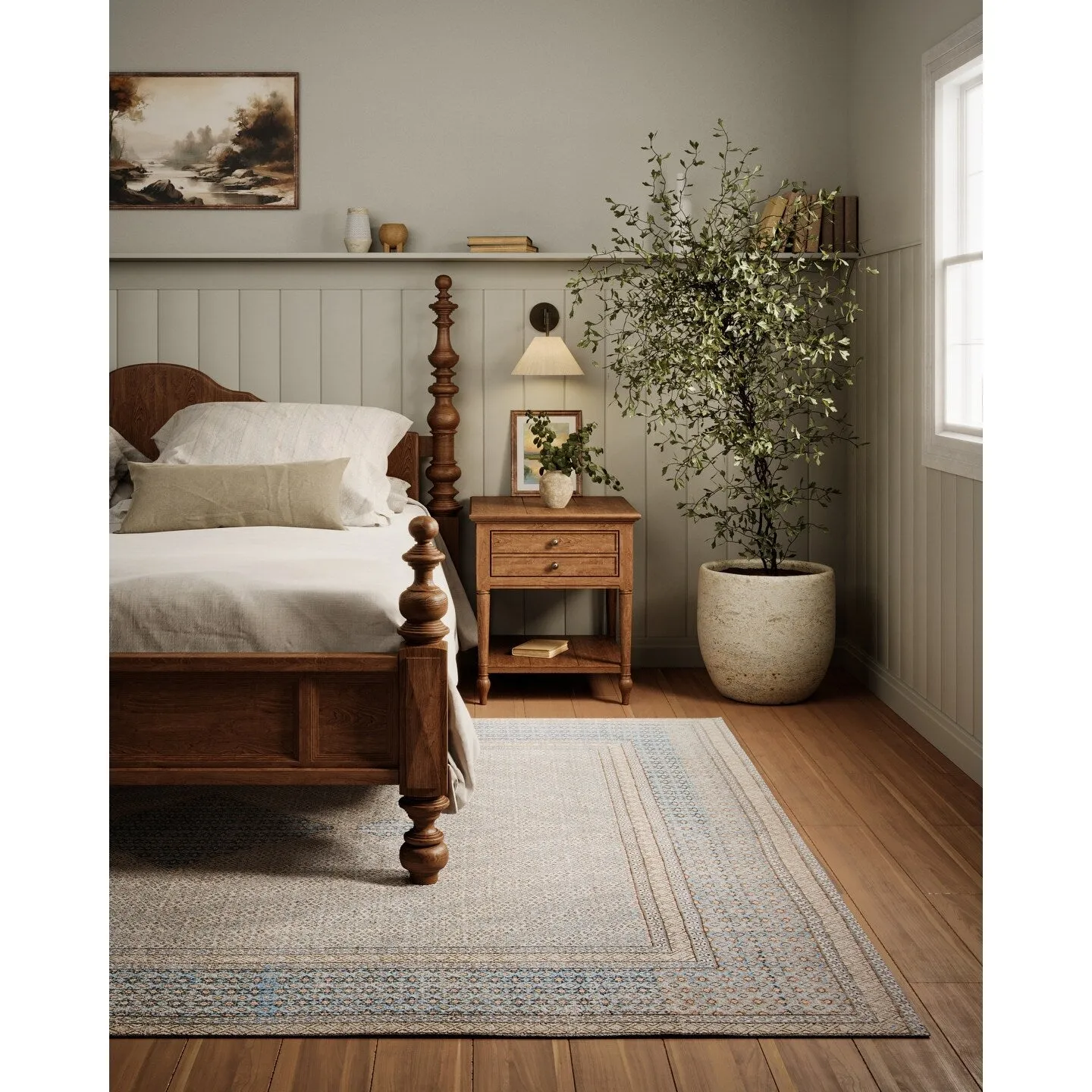 Momeni Afshar Polyester Floral Area Rug