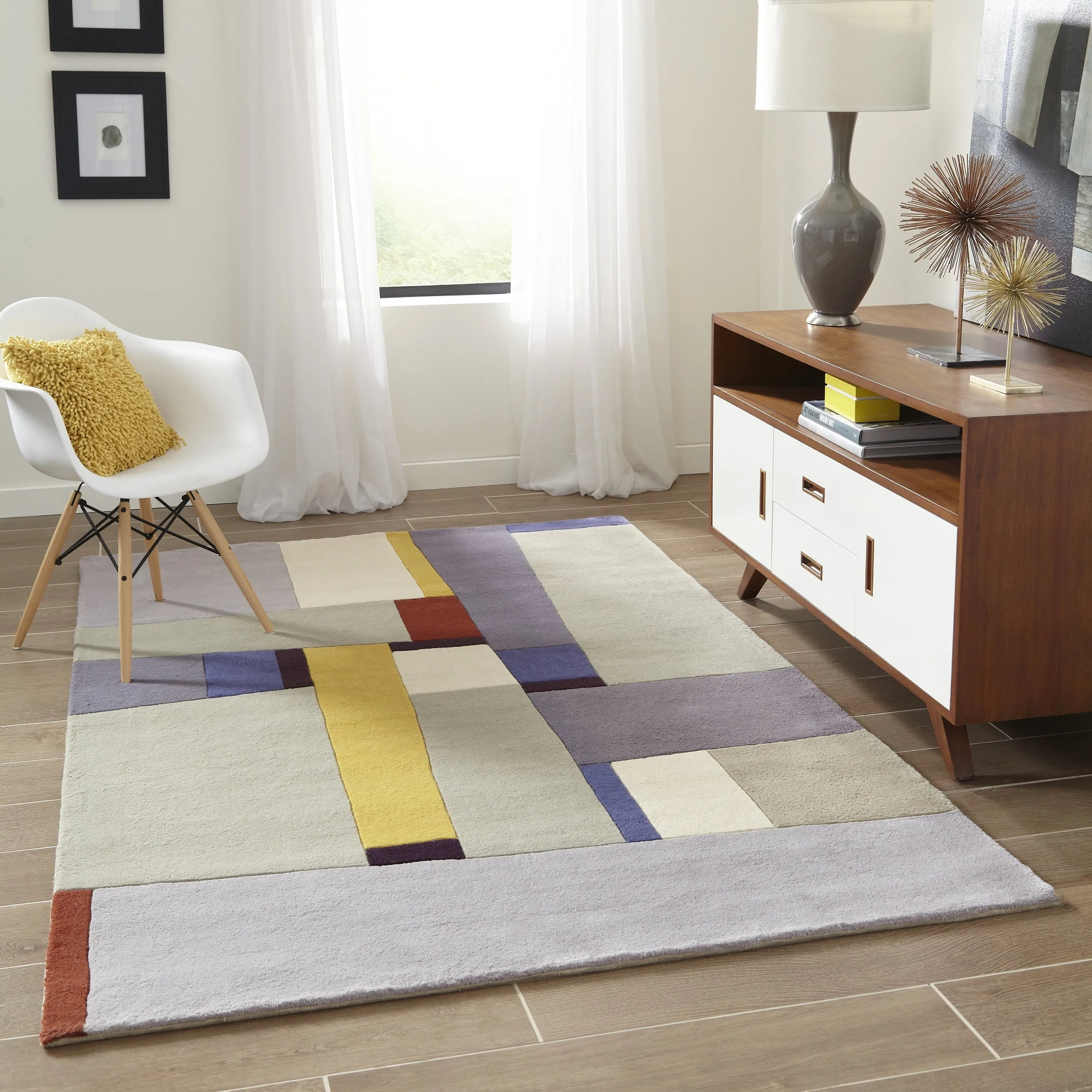 Momeni New Wave Hand Tufted New Zealand Wool Contemporary Abstract Area Rug