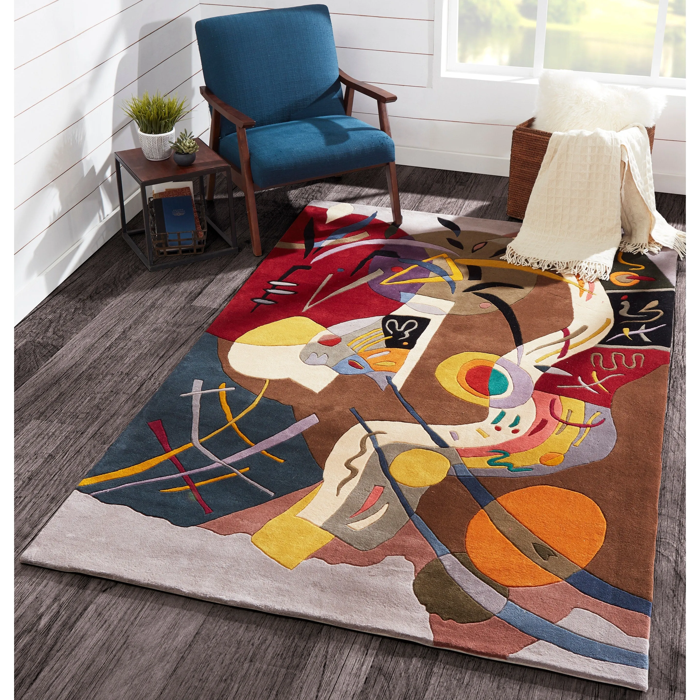 Momeni New Wave Hand Tufted New Zealand Wool Contemporary Abstract Area Rug