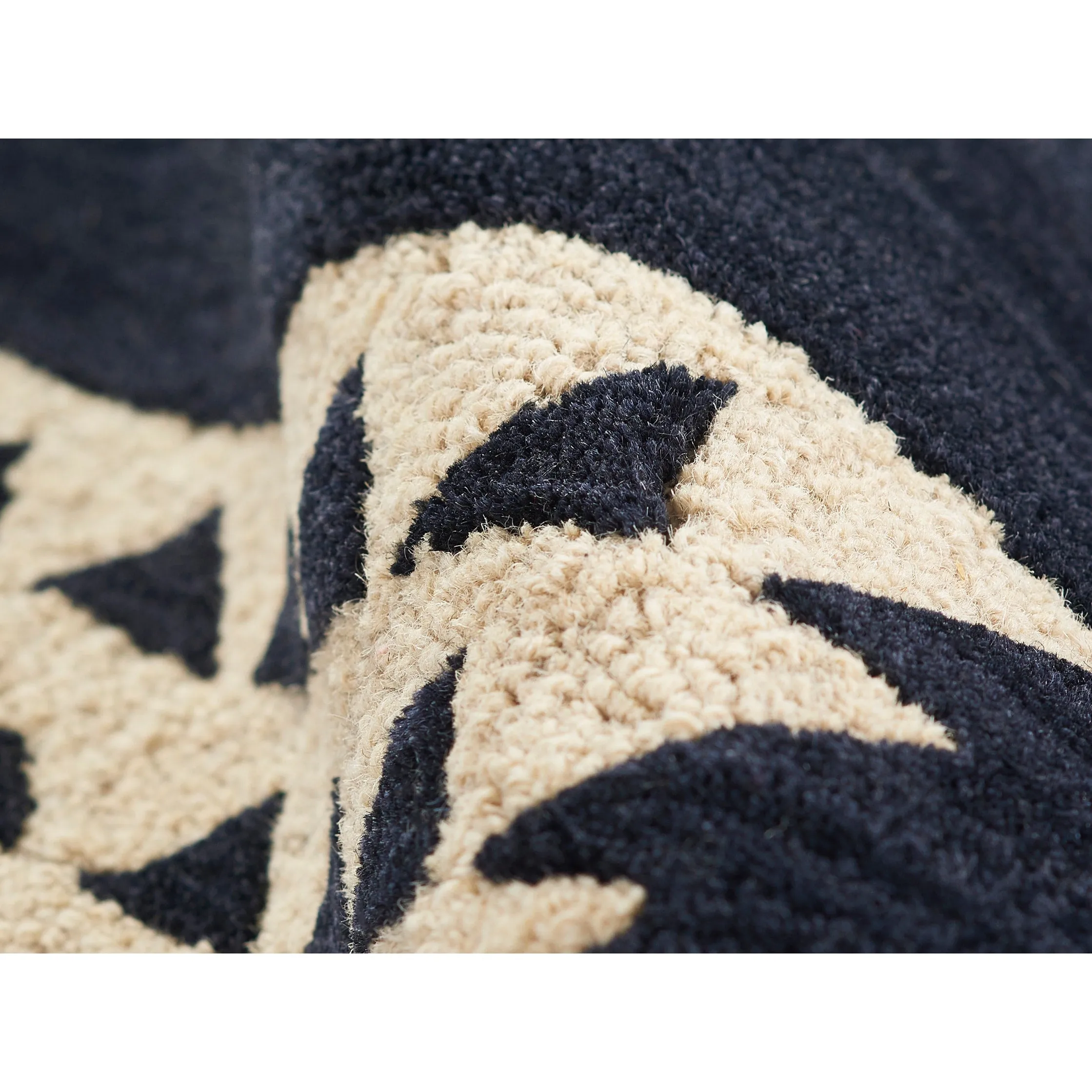 Momeni Simba Navy Geometric Wool Area Rug