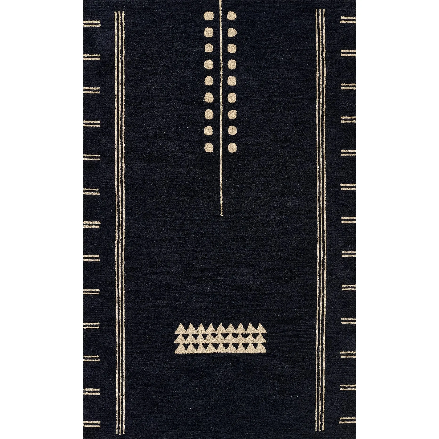 Momeni Simba Navy Geometric Wool Area Rug