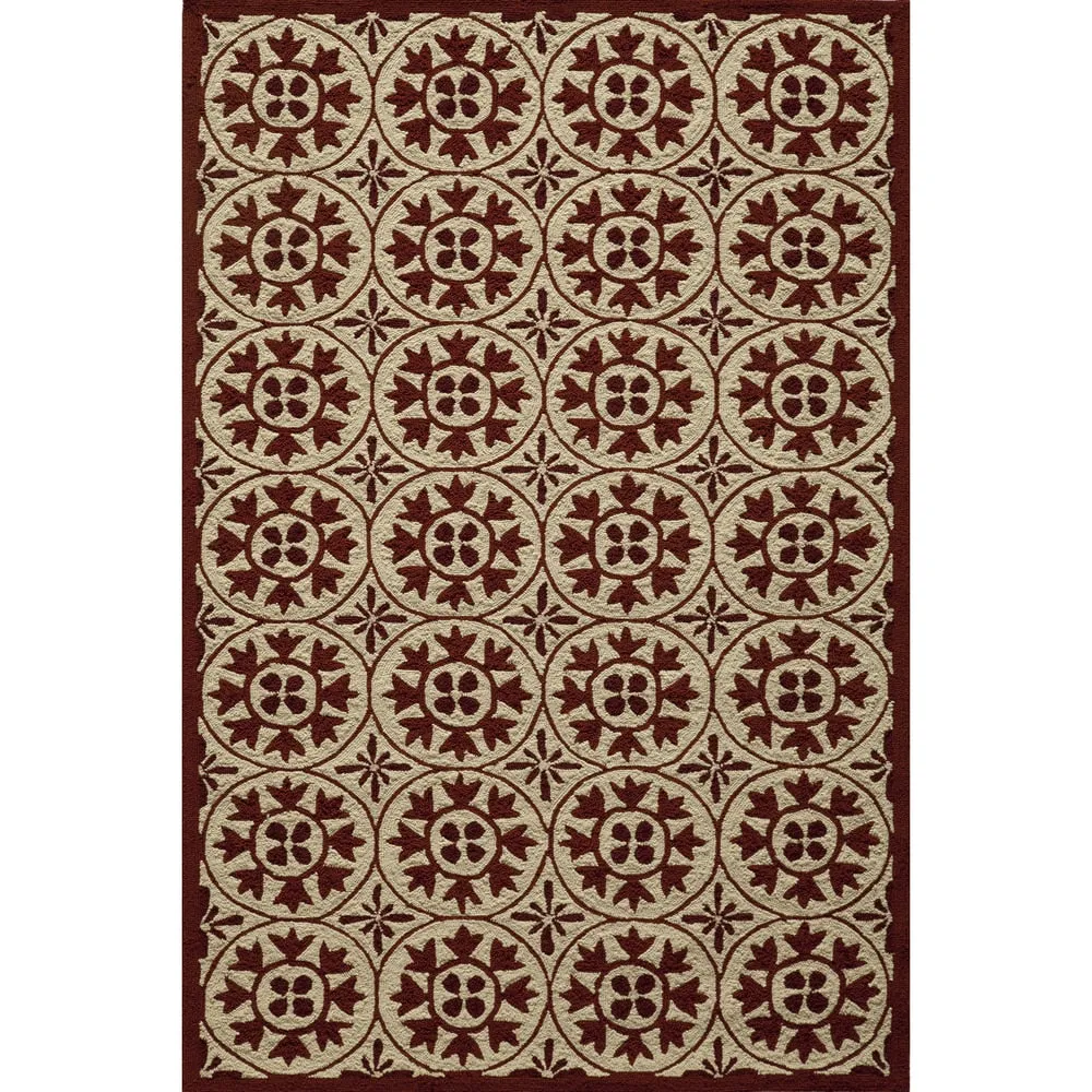Momeni Veranda Hand Hooked Geometric Indoor Outdoor Rug