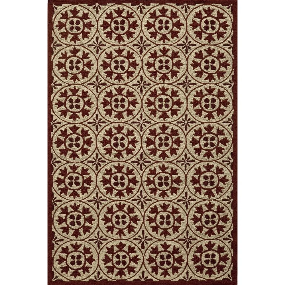 Momeni Veranda Hand Hooked Geometric Indoor Outdoor Rug