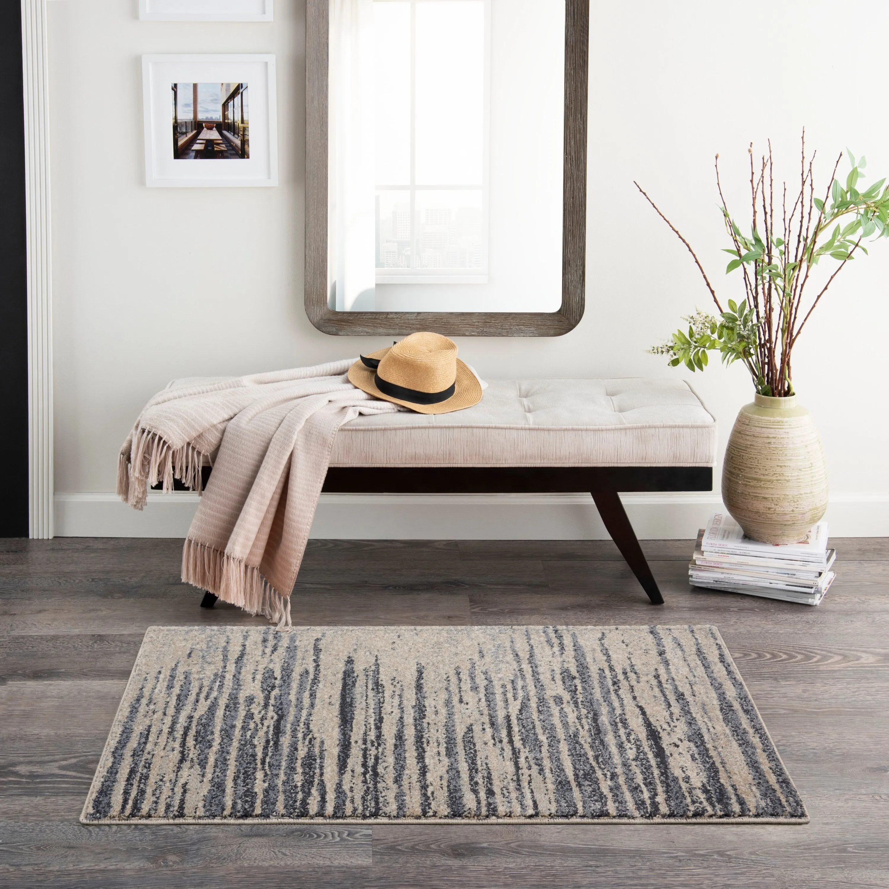 Moroccan Celebration Abstract Modern Area Rug
