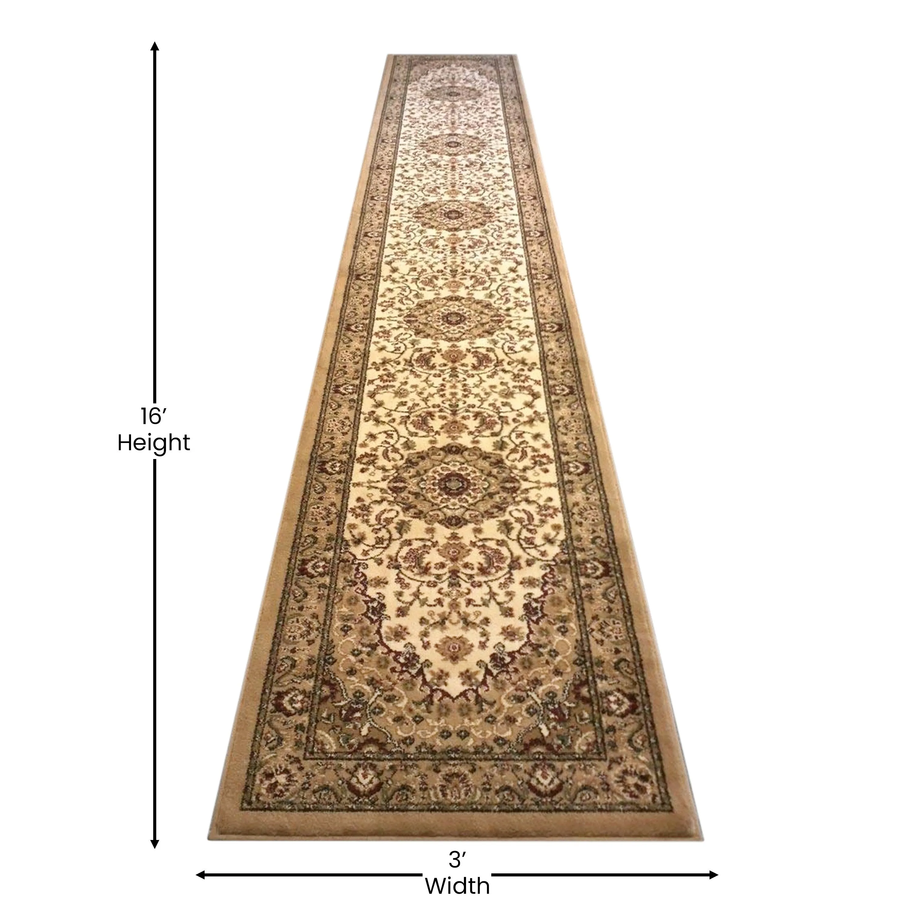 Multipurpose Persian Style Olefin Medallion Motif Area Rug