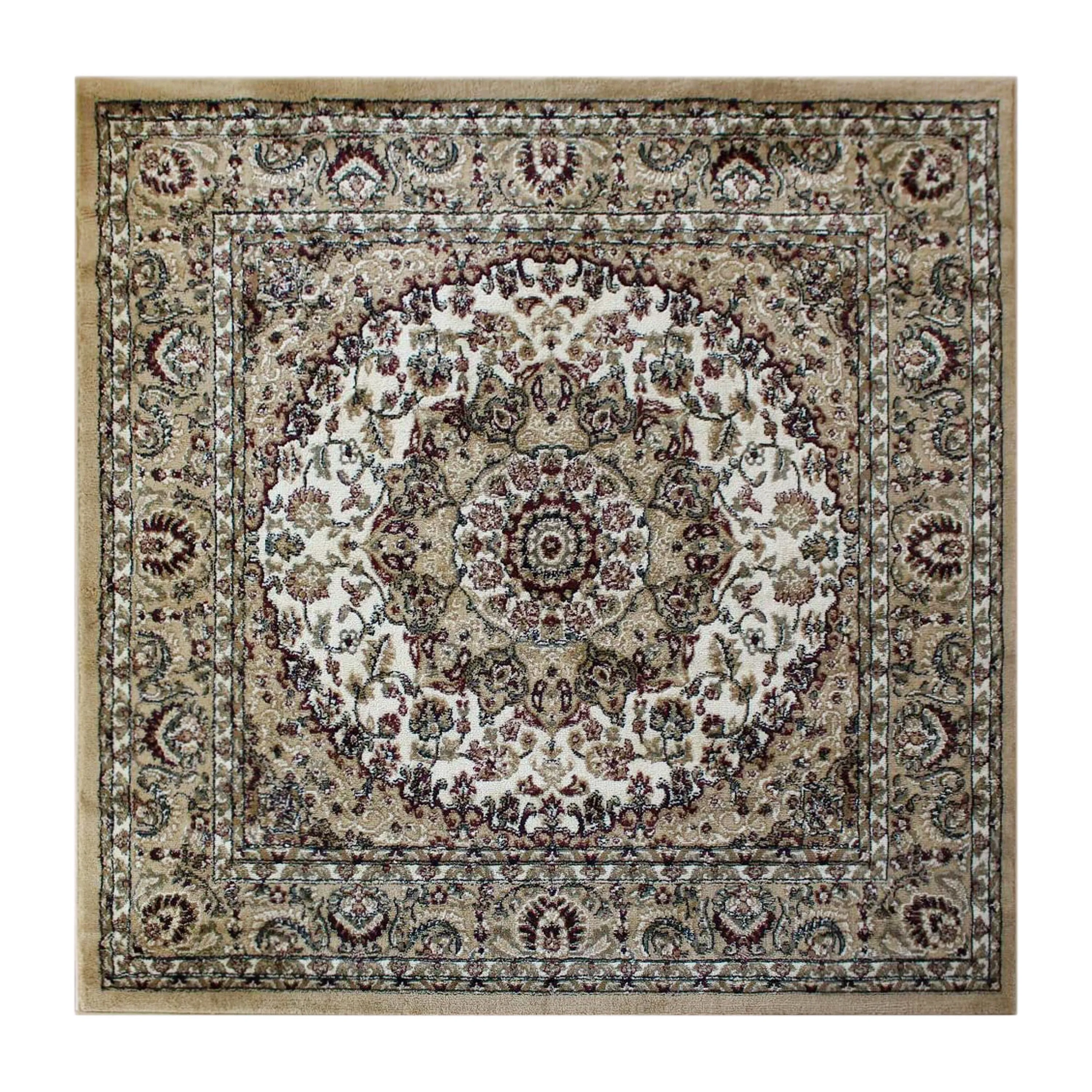 Multipurpose Persian Style Olefin Medallion Motif Area Rug