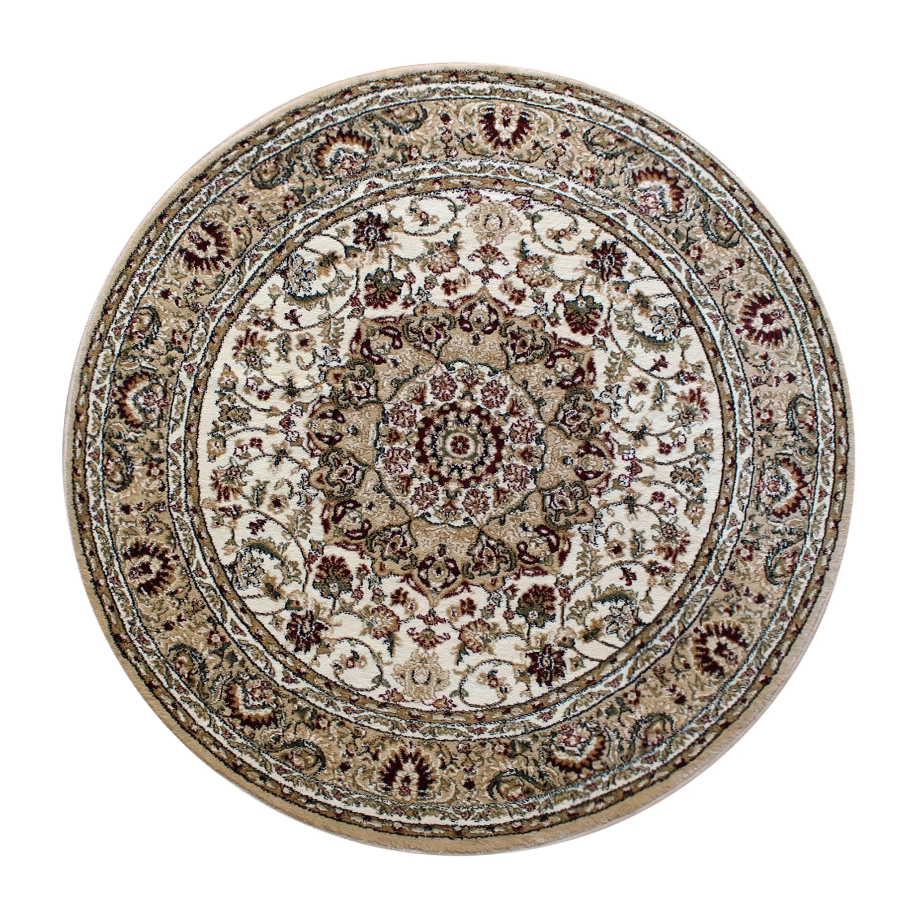 Multipurpose Persian Style Olefin Medallion Motif Area Rug