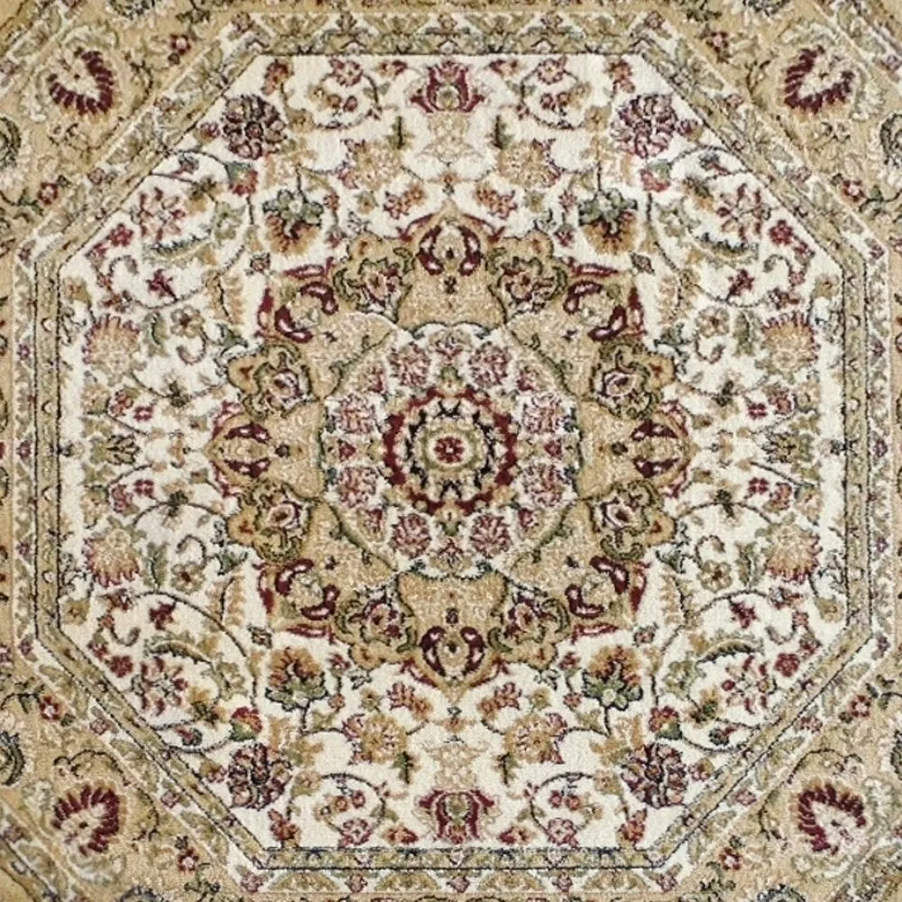 Multipurpose Persian Style Olefin Medallion Motif Area Rug