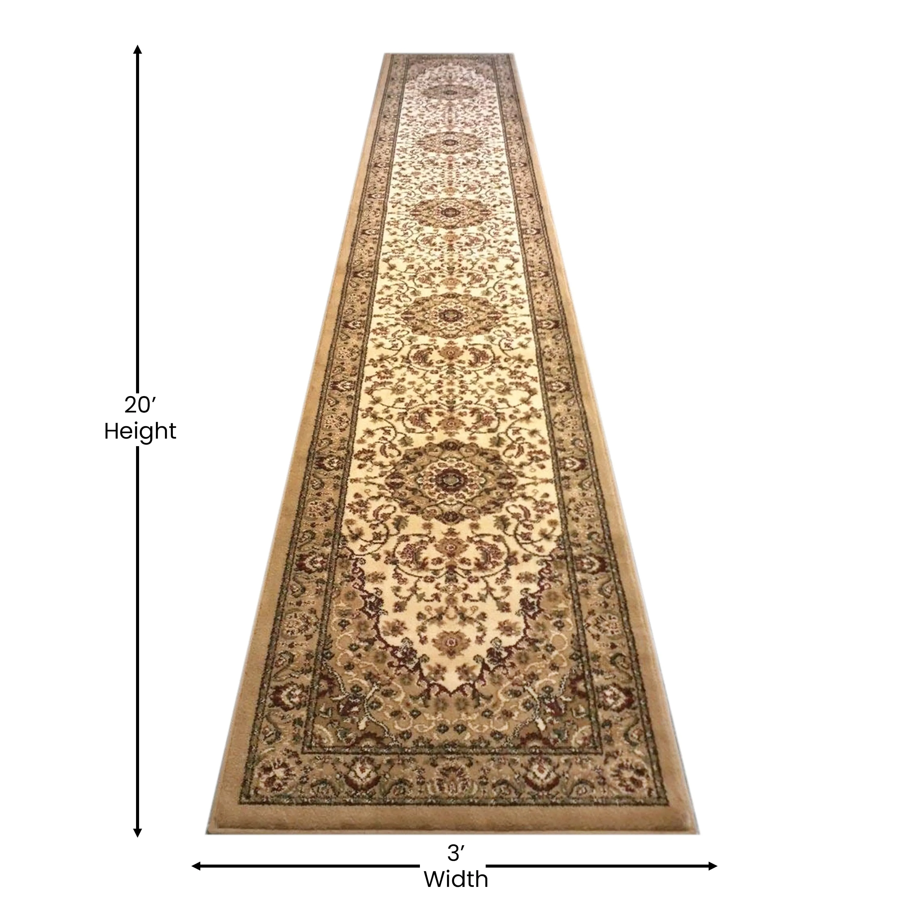 Multipurpose Persian Style Olefin Medallion Motif Area Rug