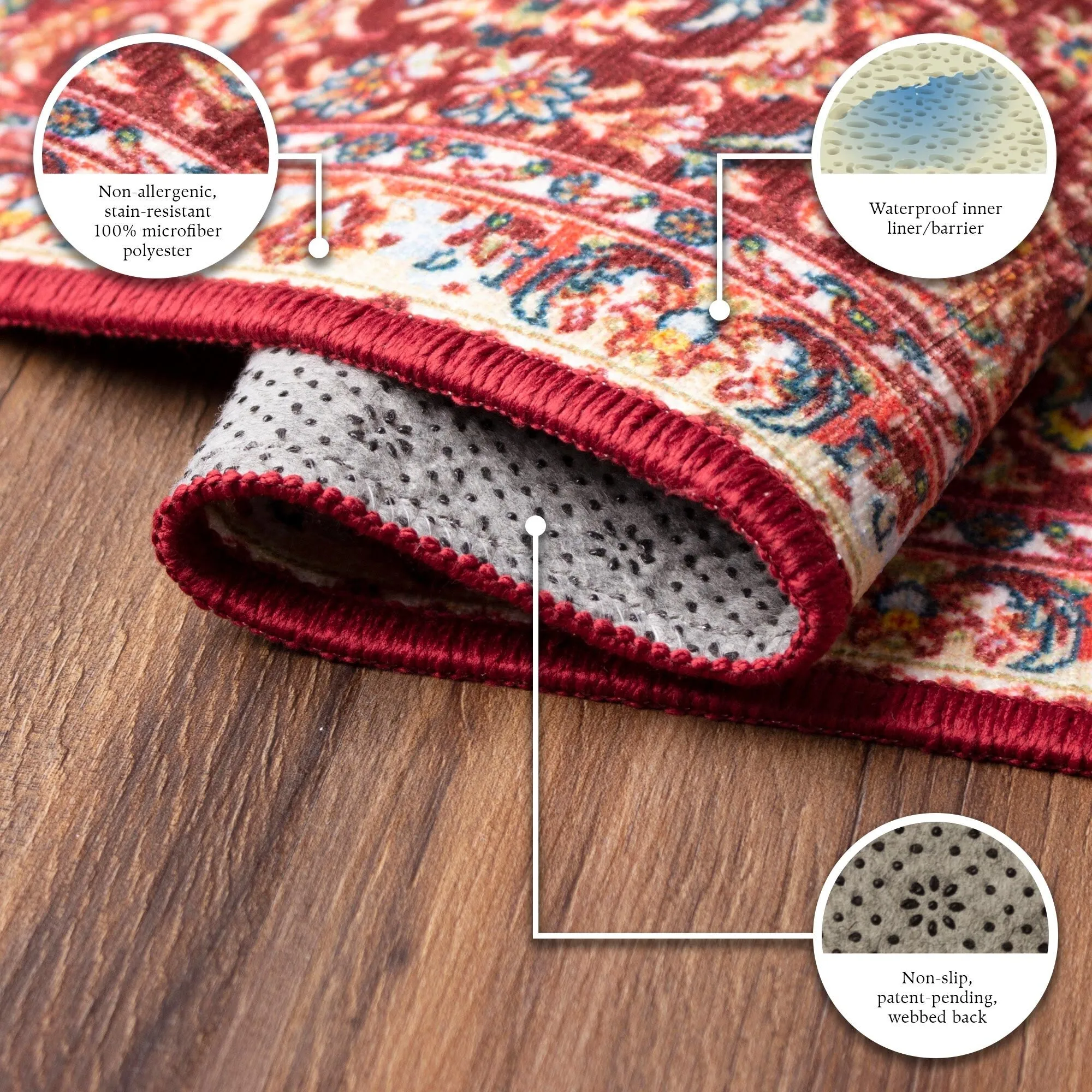 My Magic Carpet Machine Washable Rug Kenya Ruby