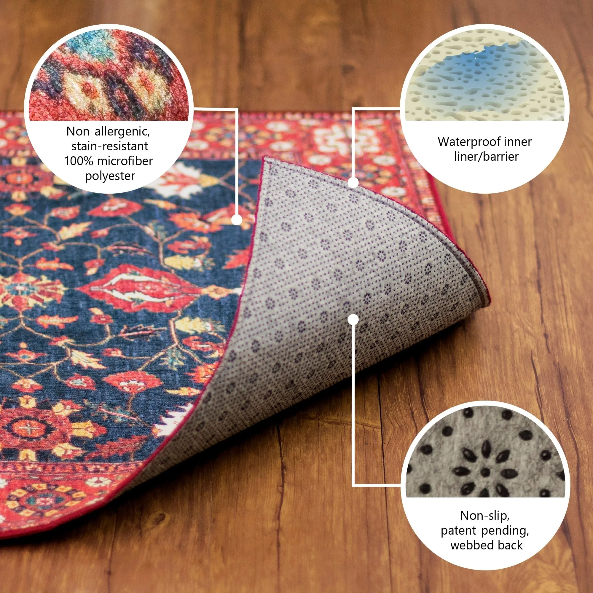 My Magic Carpet Machine Washable Rug Kenya Ruby