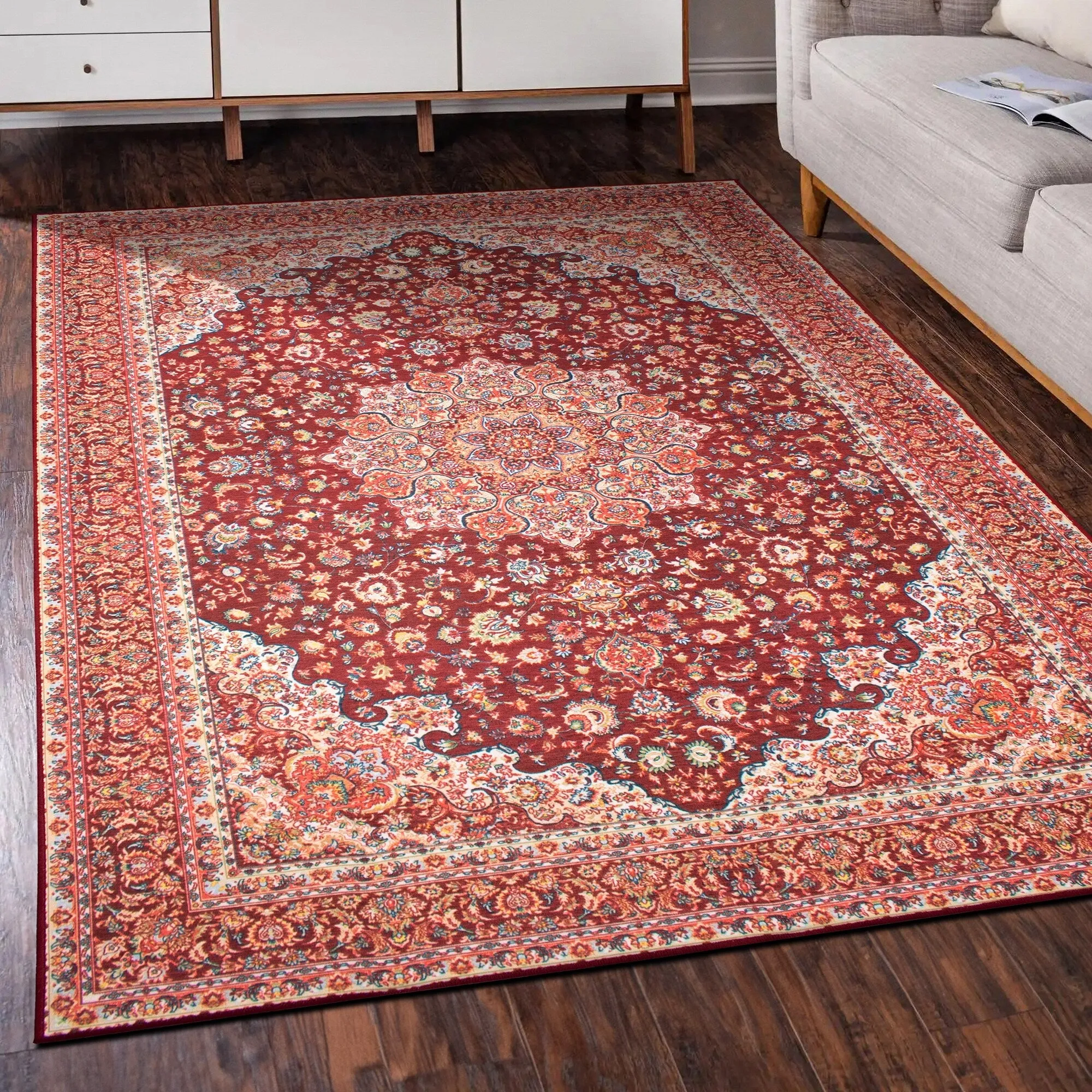 My Magic Carpet Machine Washable Rug Kenya Ruby