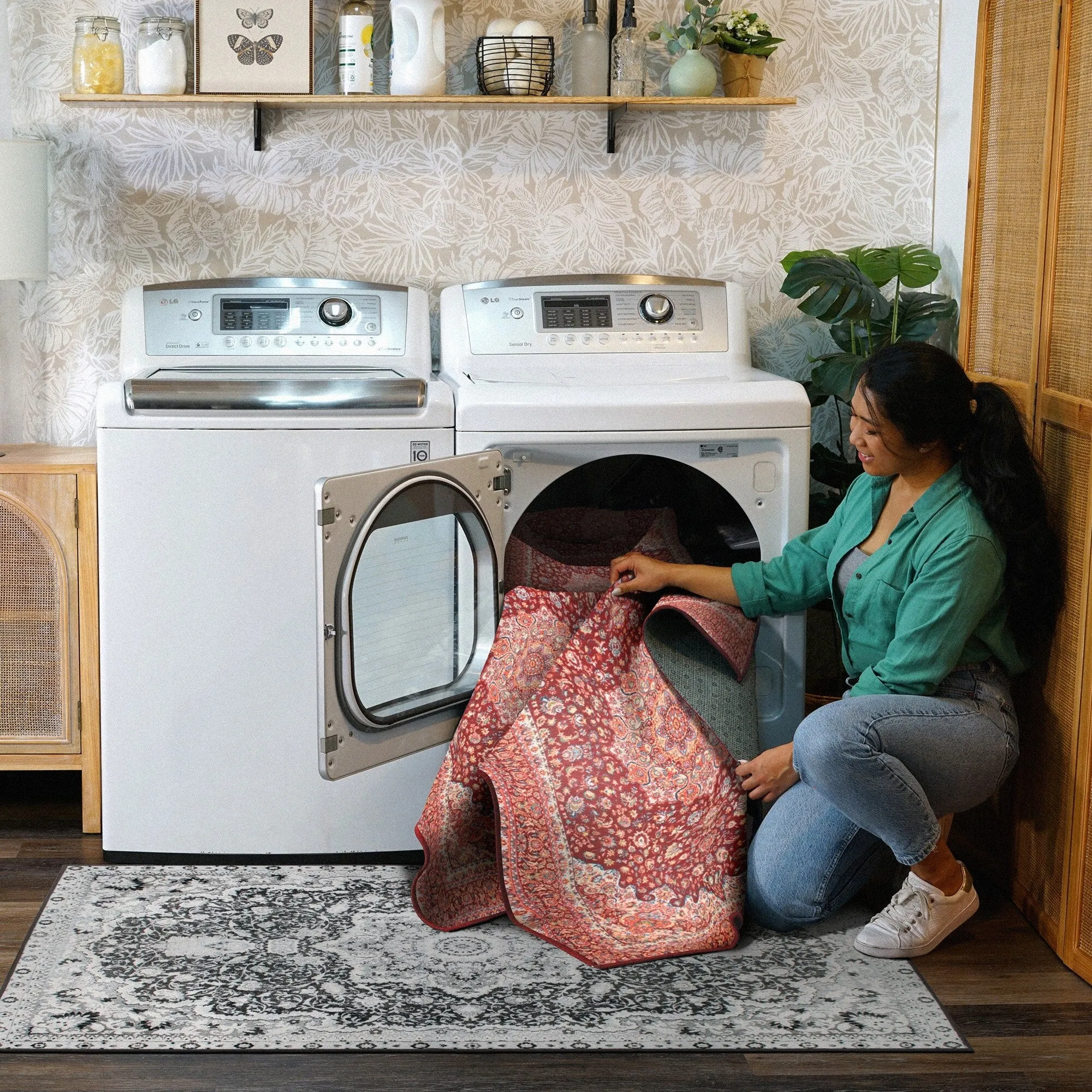 My Magic Carpet Machine Washable Rug Kenya Ruby