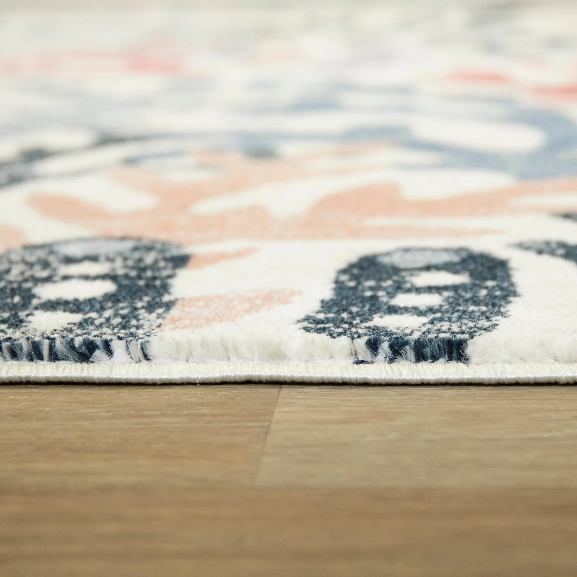 Mylne Coastal Coral Print Area Rug