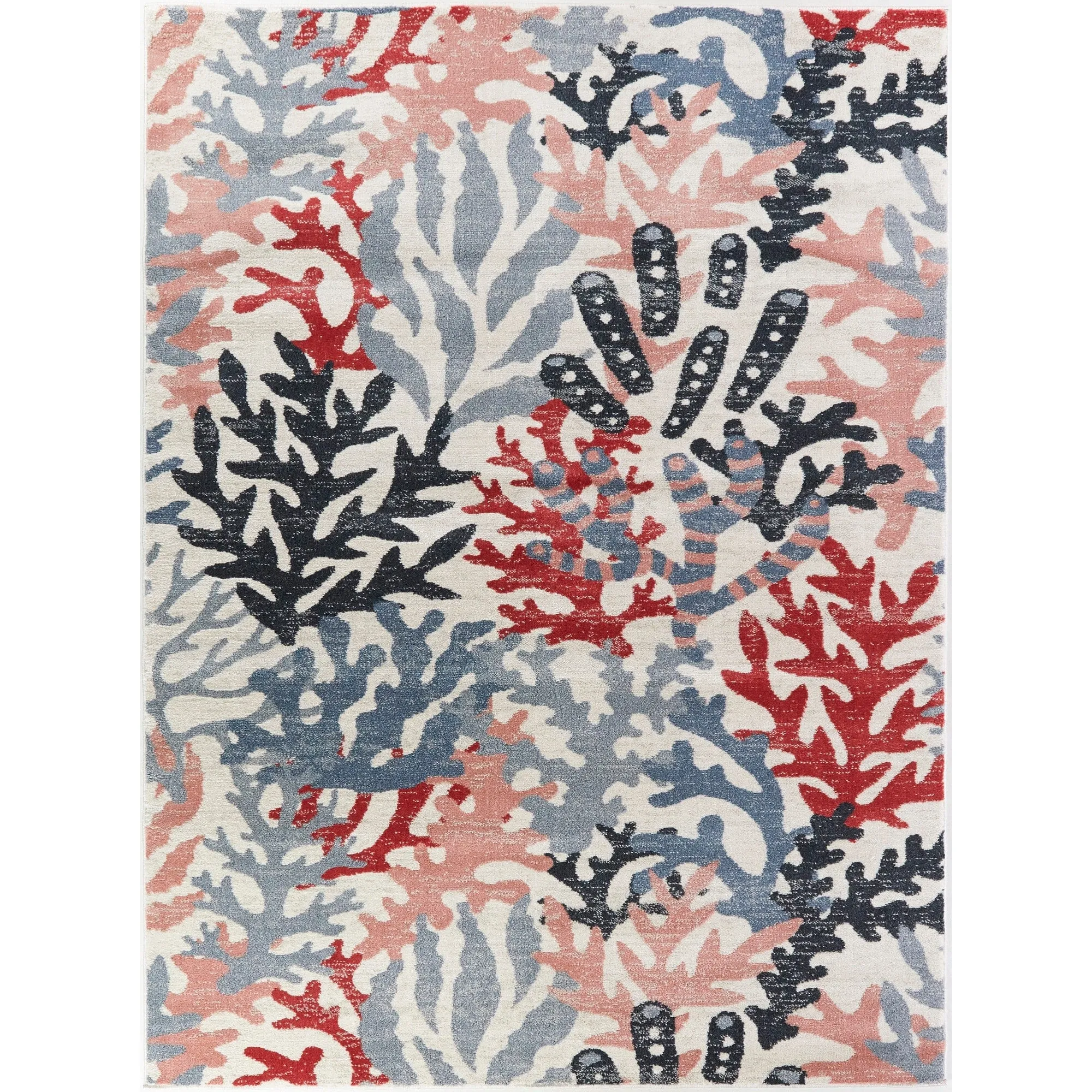 Mylne Coastal Coral Print Area Rug