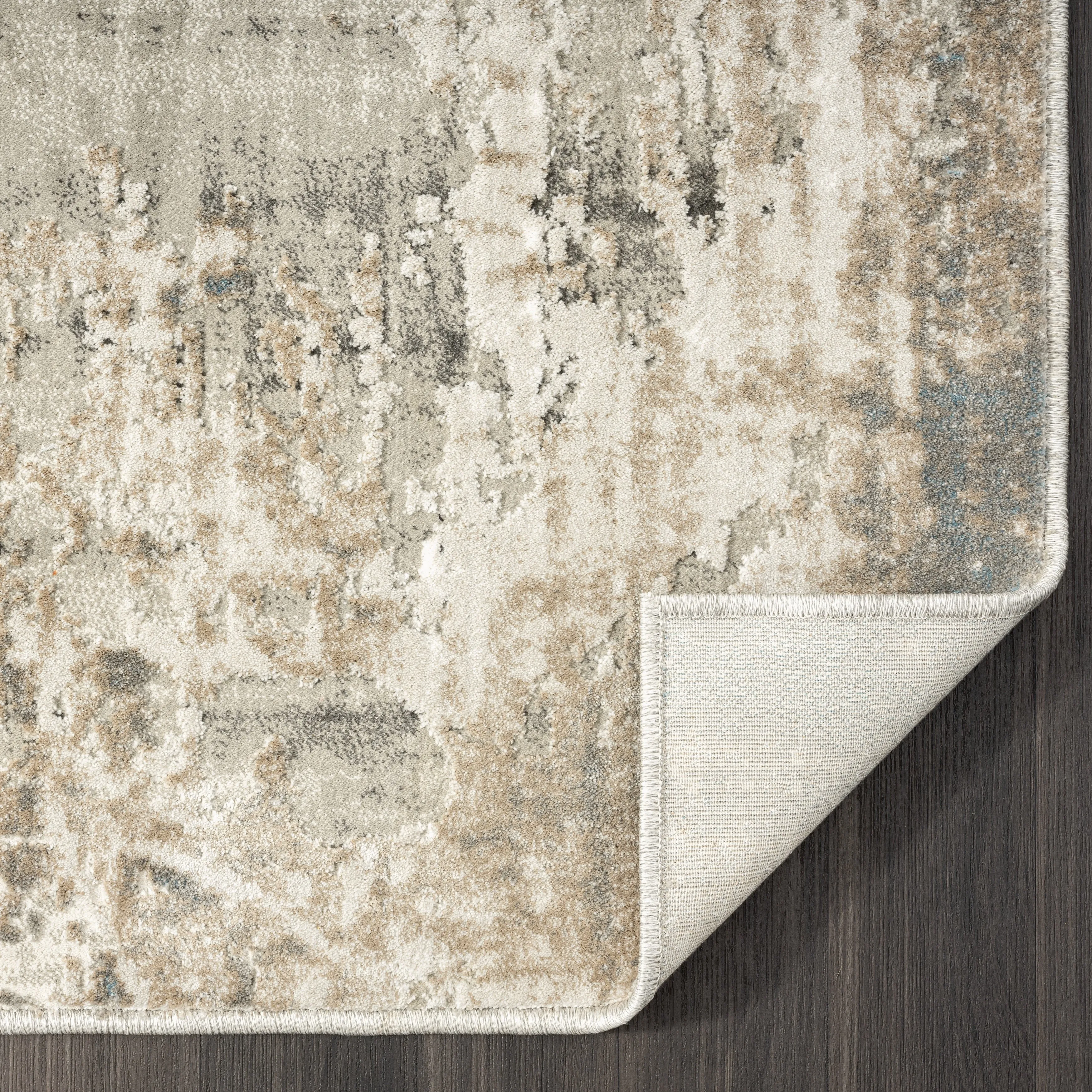 N Natori Serengeti Brushstroke Abstract Area Rug