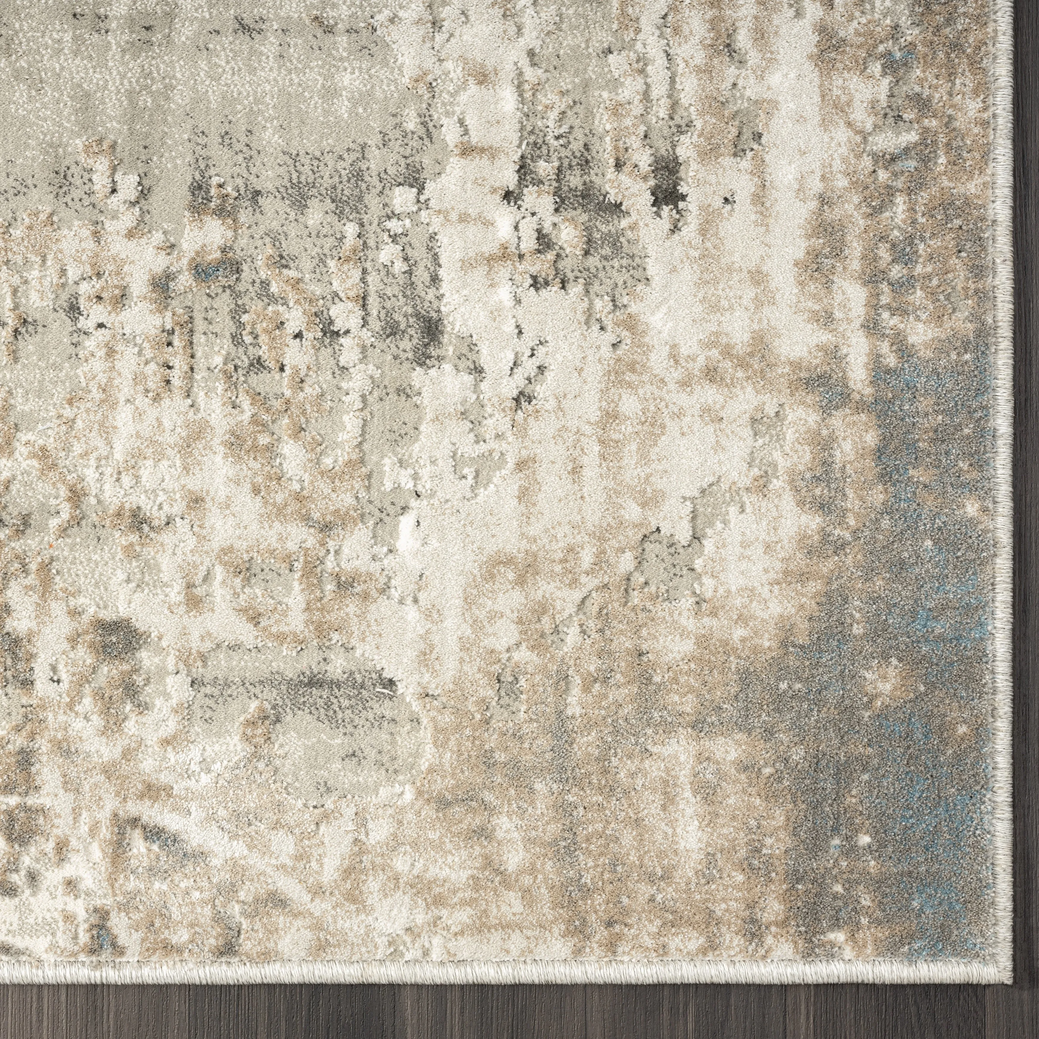 N Natori Serengeti Brushstroke Abstract Area Rug