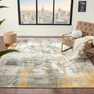 N Natori Serengeti Brushstroke Abstract Area Rug