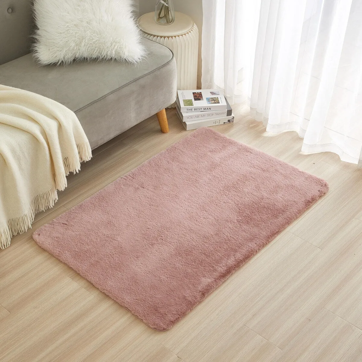 Nanshing Moira Solid Color Soft Shag Accent Rug - 30 x 46