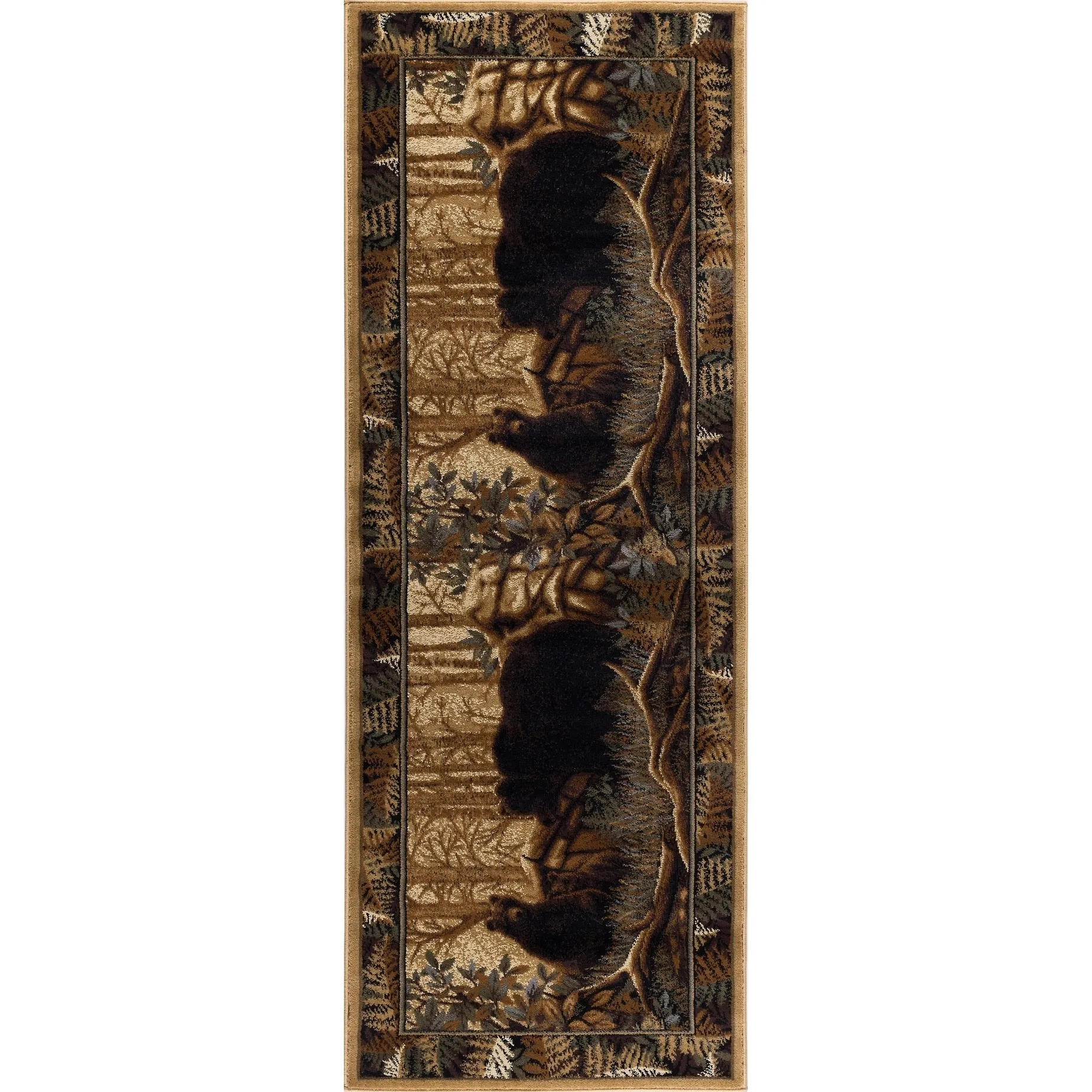 Natural Lodge Novelty Graphic Indoor Area Rug