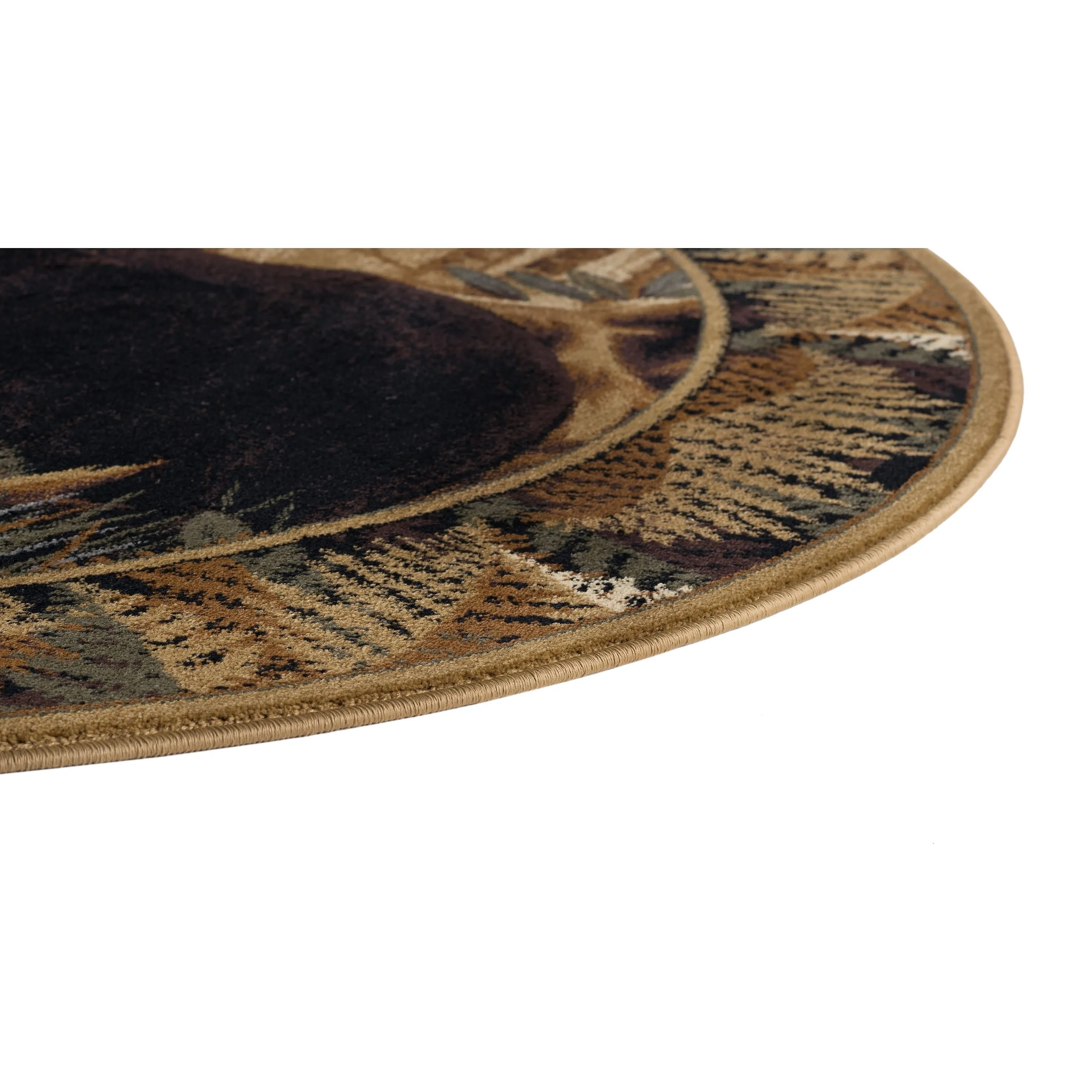Natural Lodge Novelty Graphic Indoor Area Rug