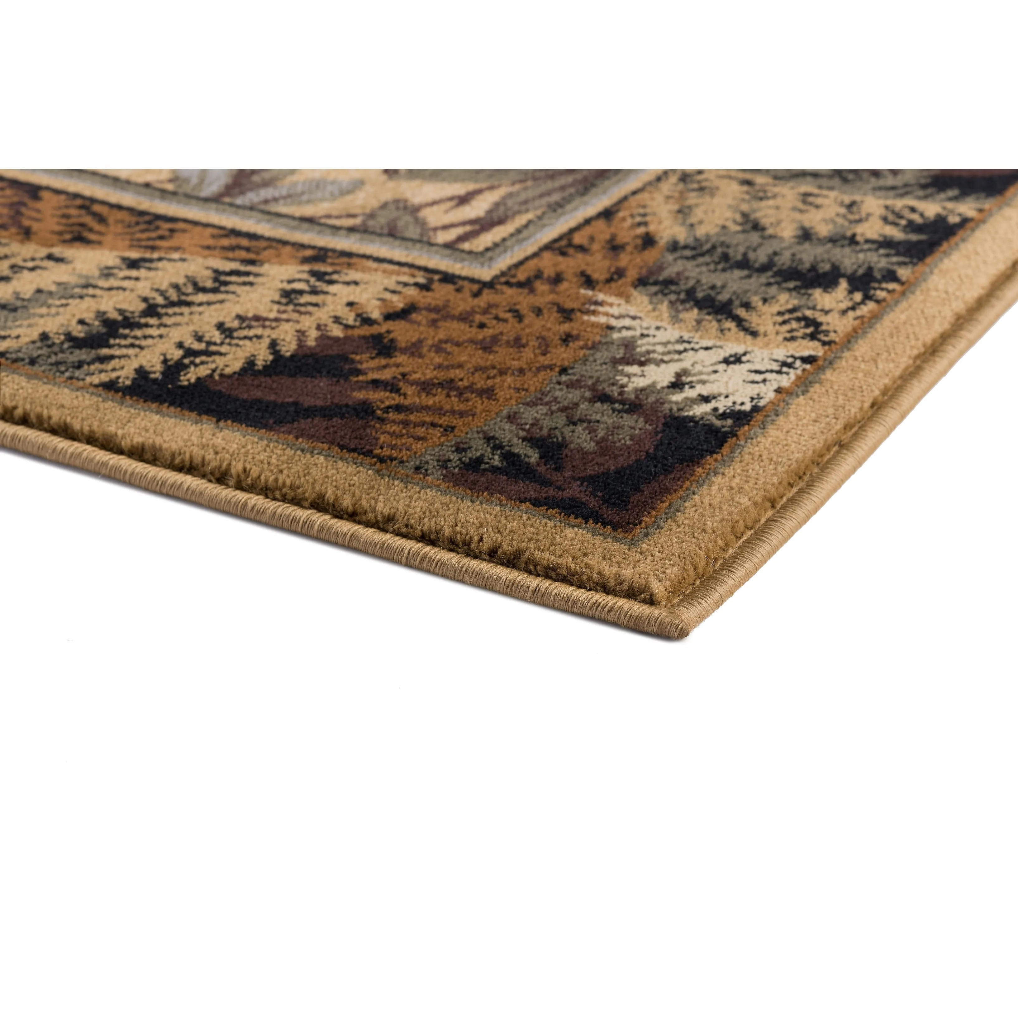 Natural Lodge Novelty Graphic Indoor Area Rug
