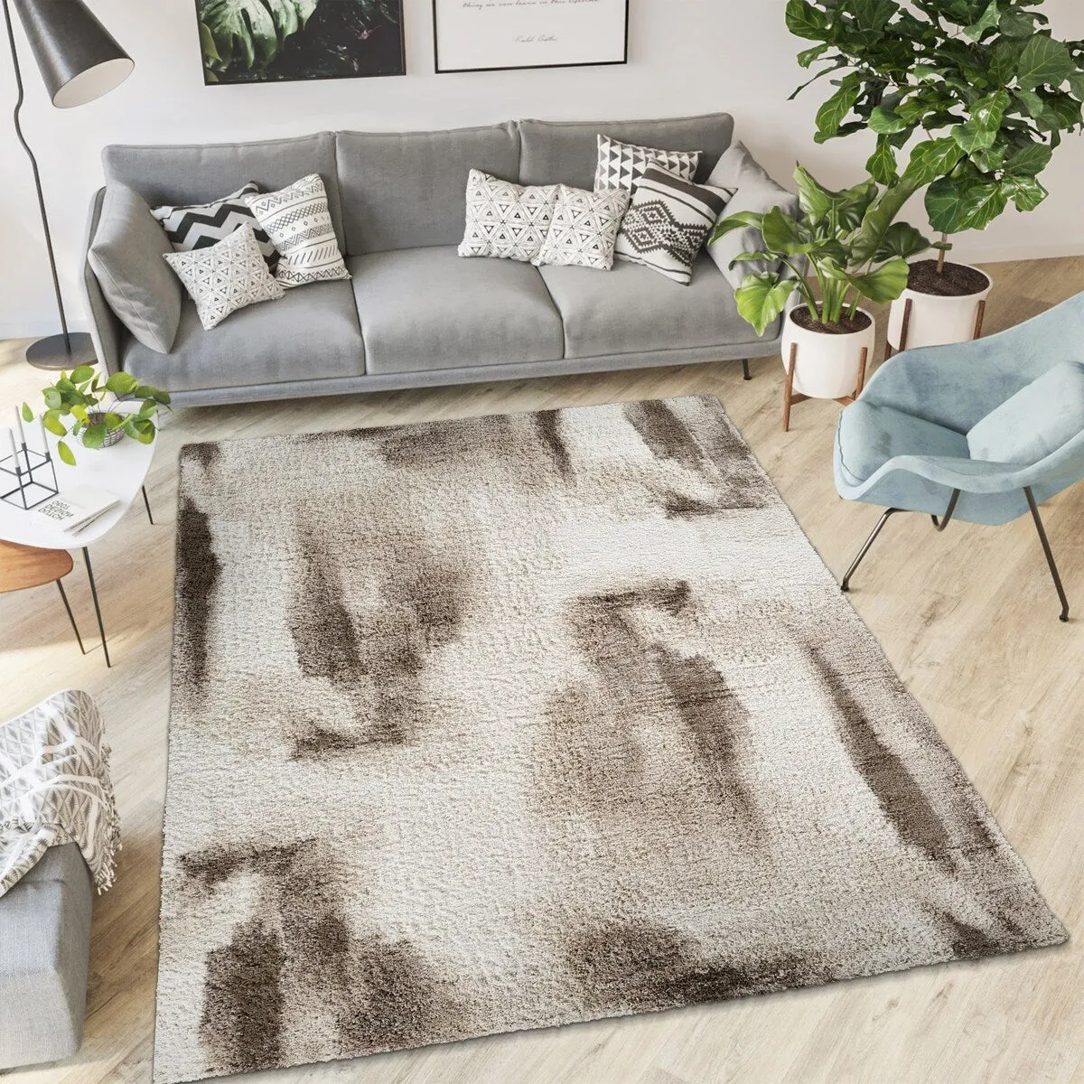 Noori Rug Lux Gordon Abstract Modern 2-inch Thick Shag Rug