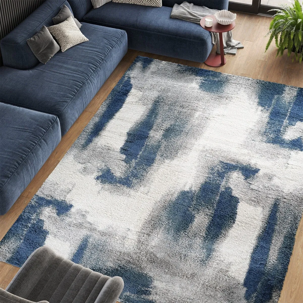 Noori Rug Lux Gordon Abstract Modern 2-inch Thick Shag Rug