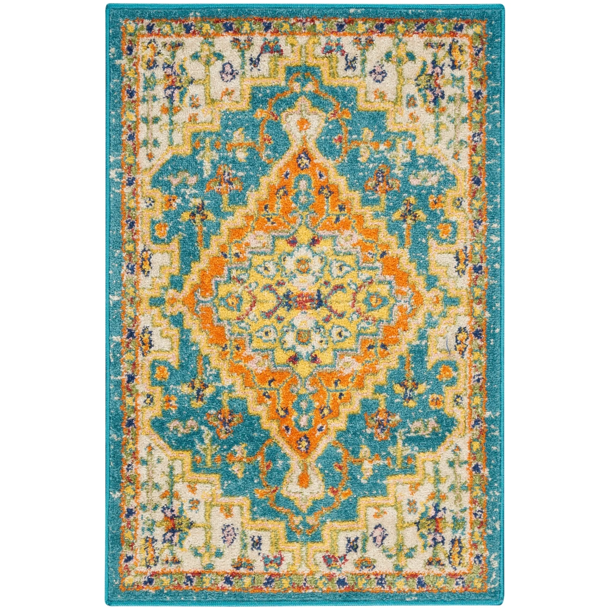 Nourison Allur Modern Persian Boho Floral Medallion Area Rug