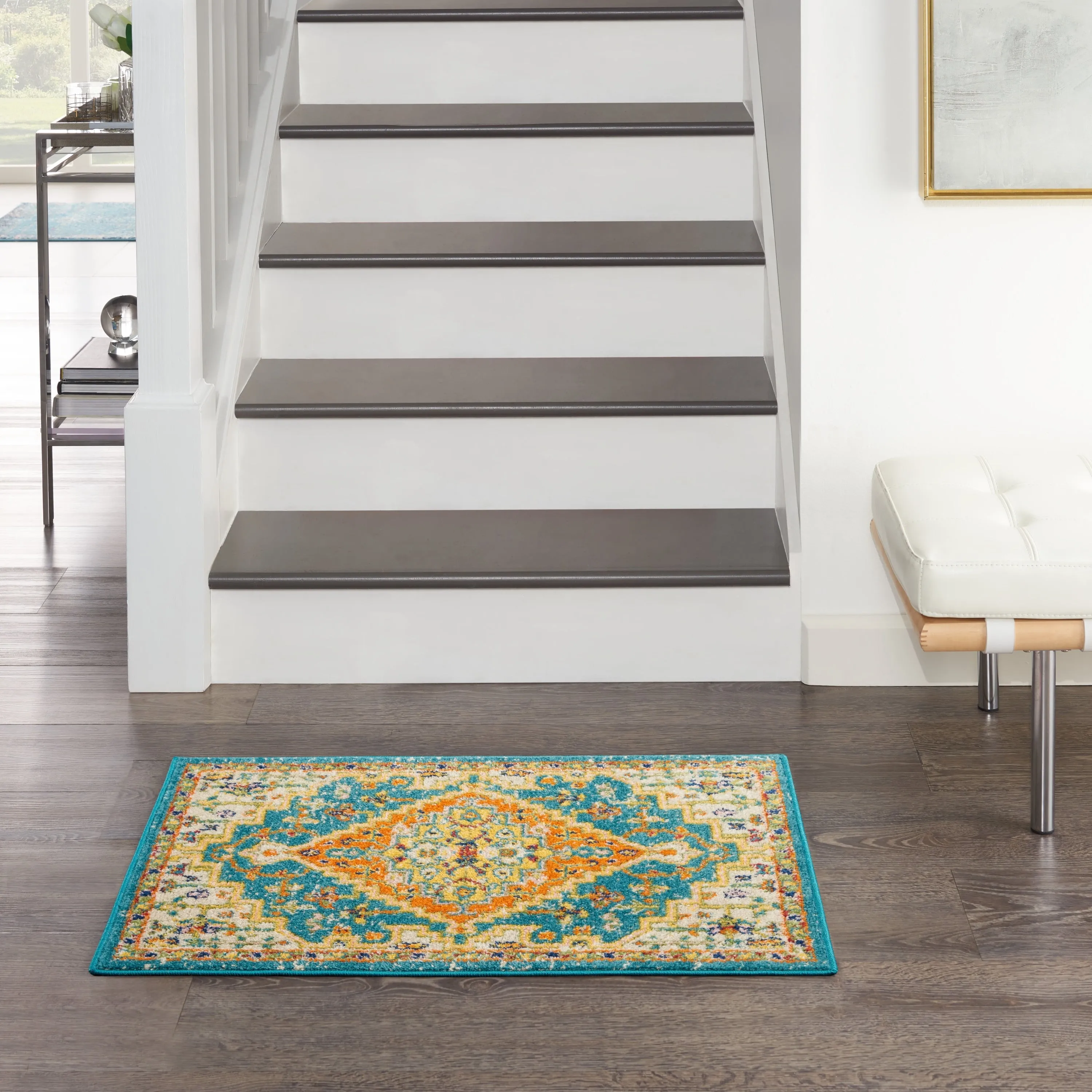 Nourison Allur Modern Persian Boho Floral Medallion Area Rug