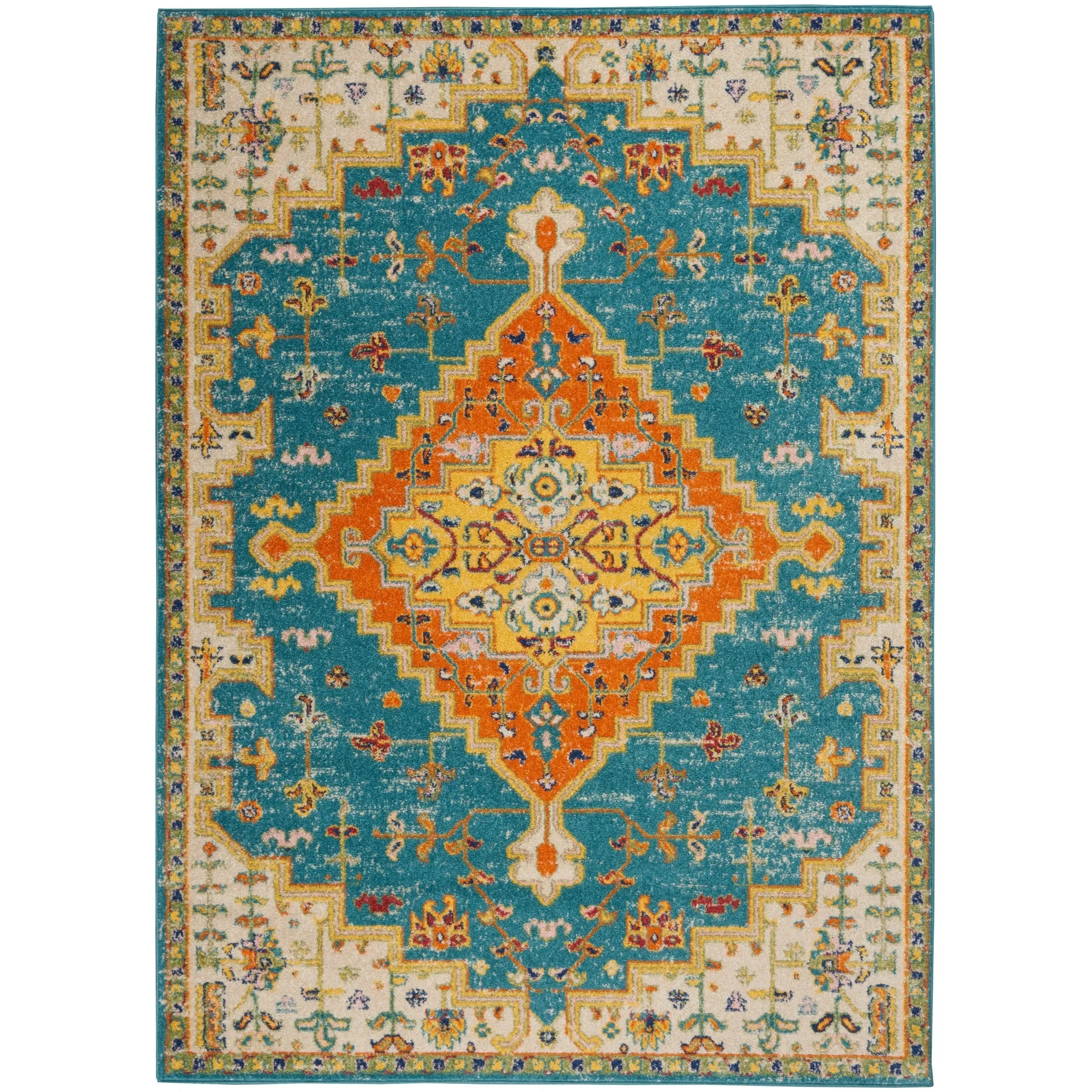 Nourison Allur Modern Persian Boho Floral Medallion Area Rug