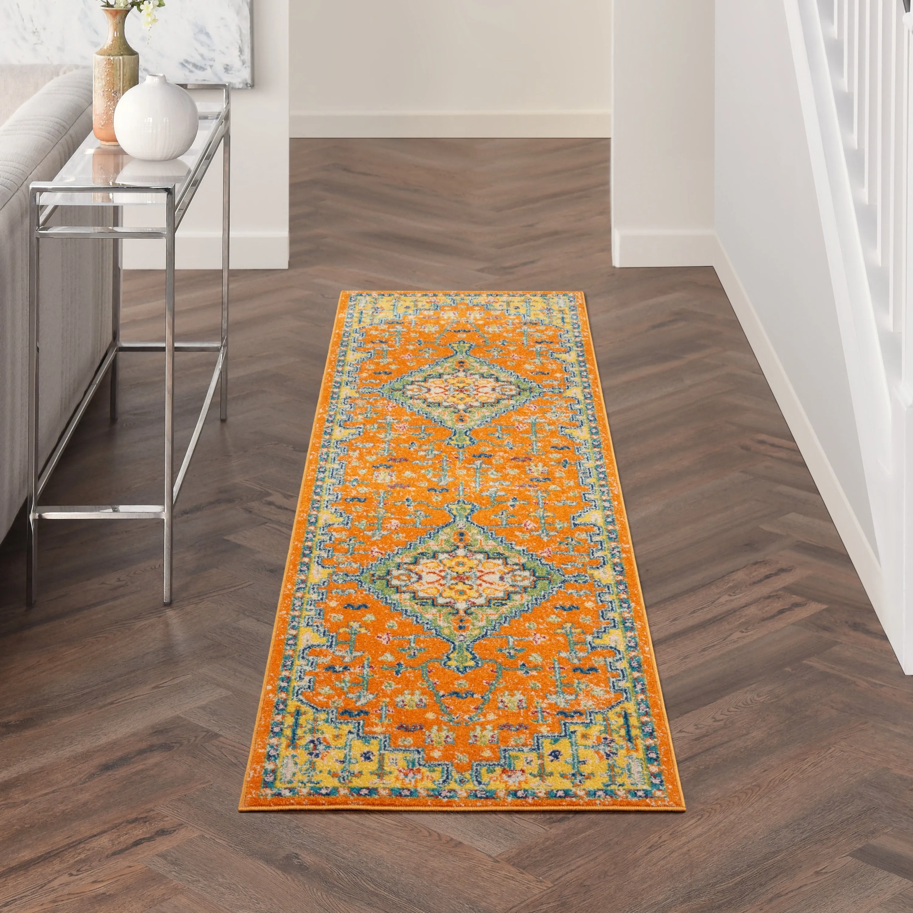 Nourison Allur Modern Persian Boho Floral Medallion Area Rug