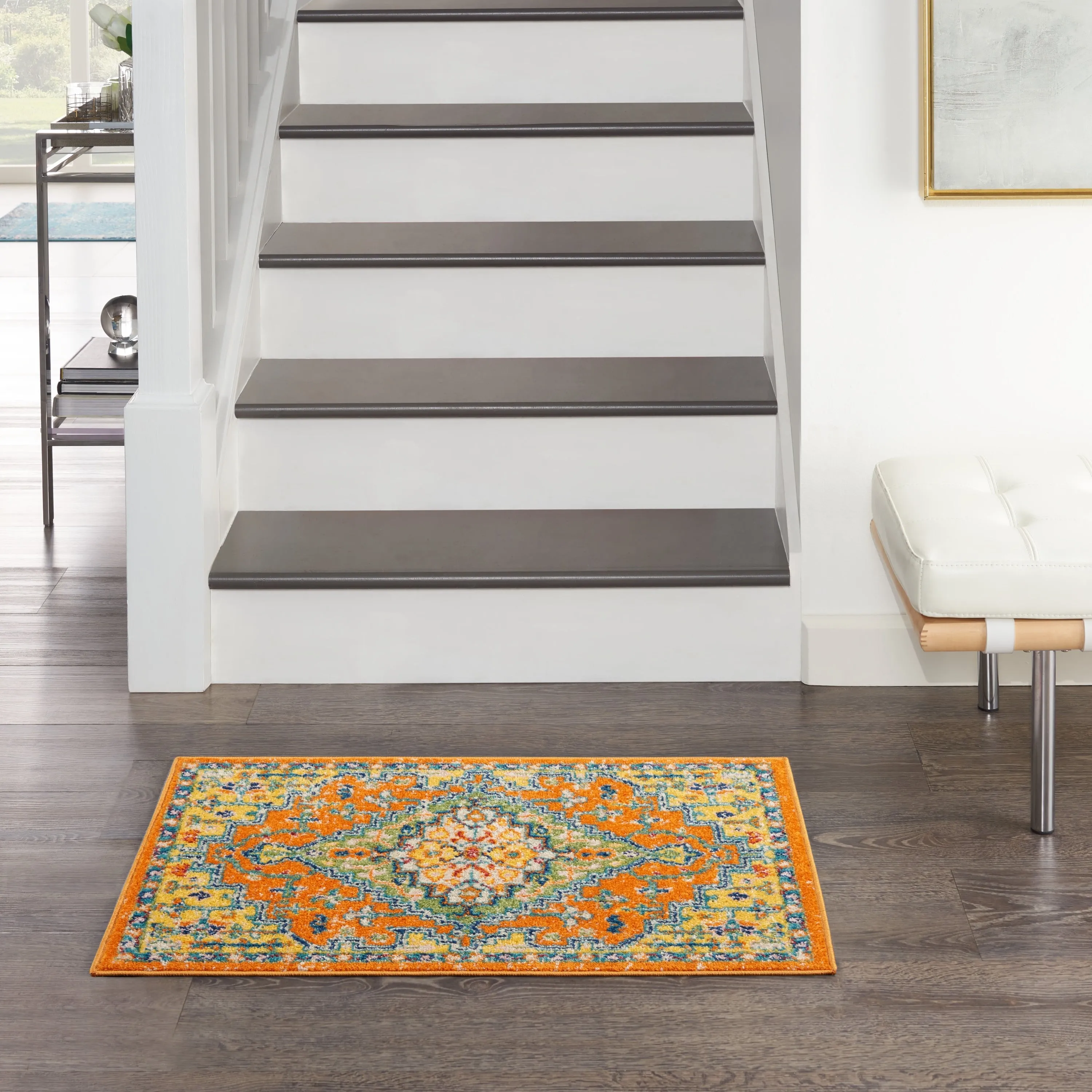 Nourison Allur Modern Persian Boho Floral Medallion Area Rug
