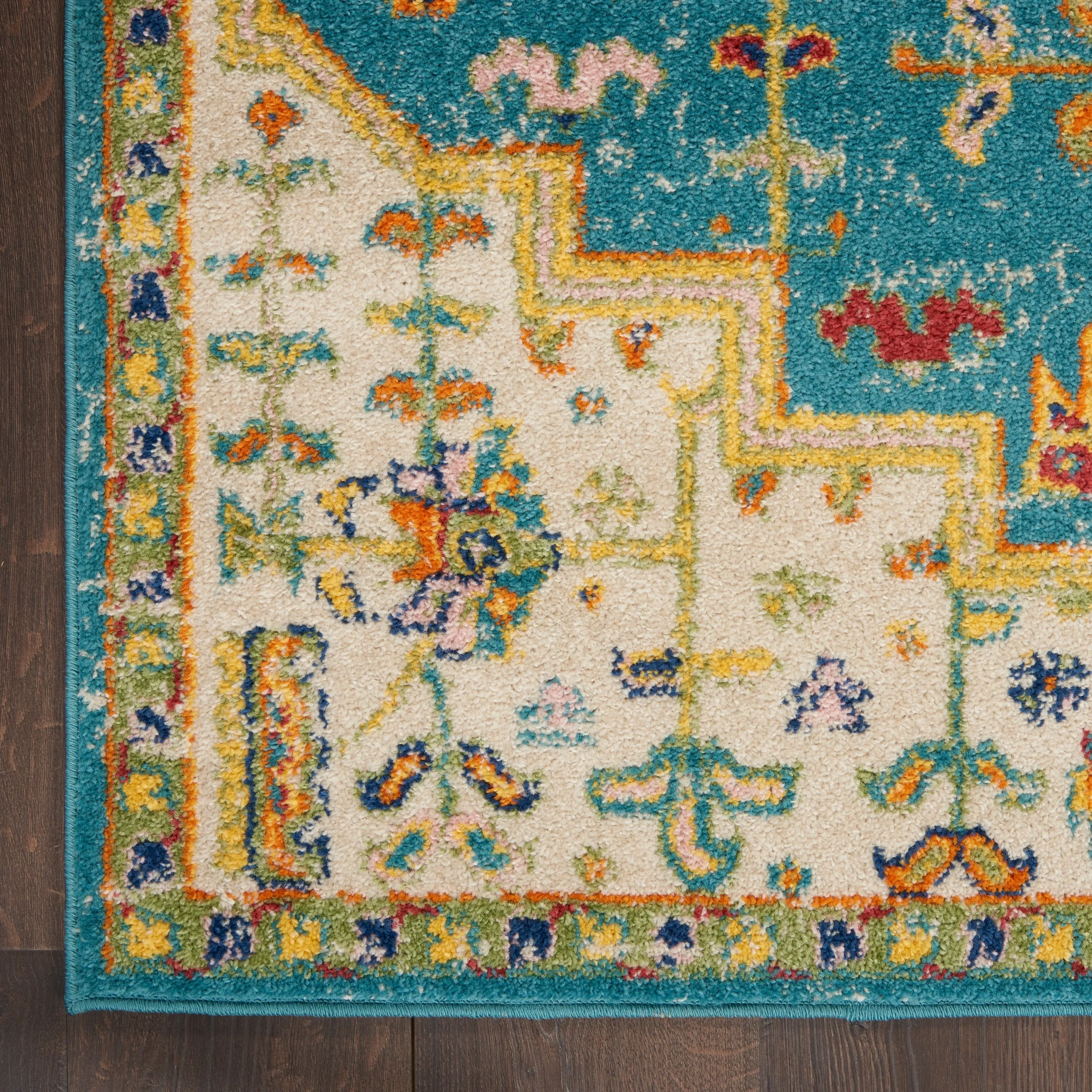 Nourison Allur Modern Persian Boho Floral Medallion Area Rug